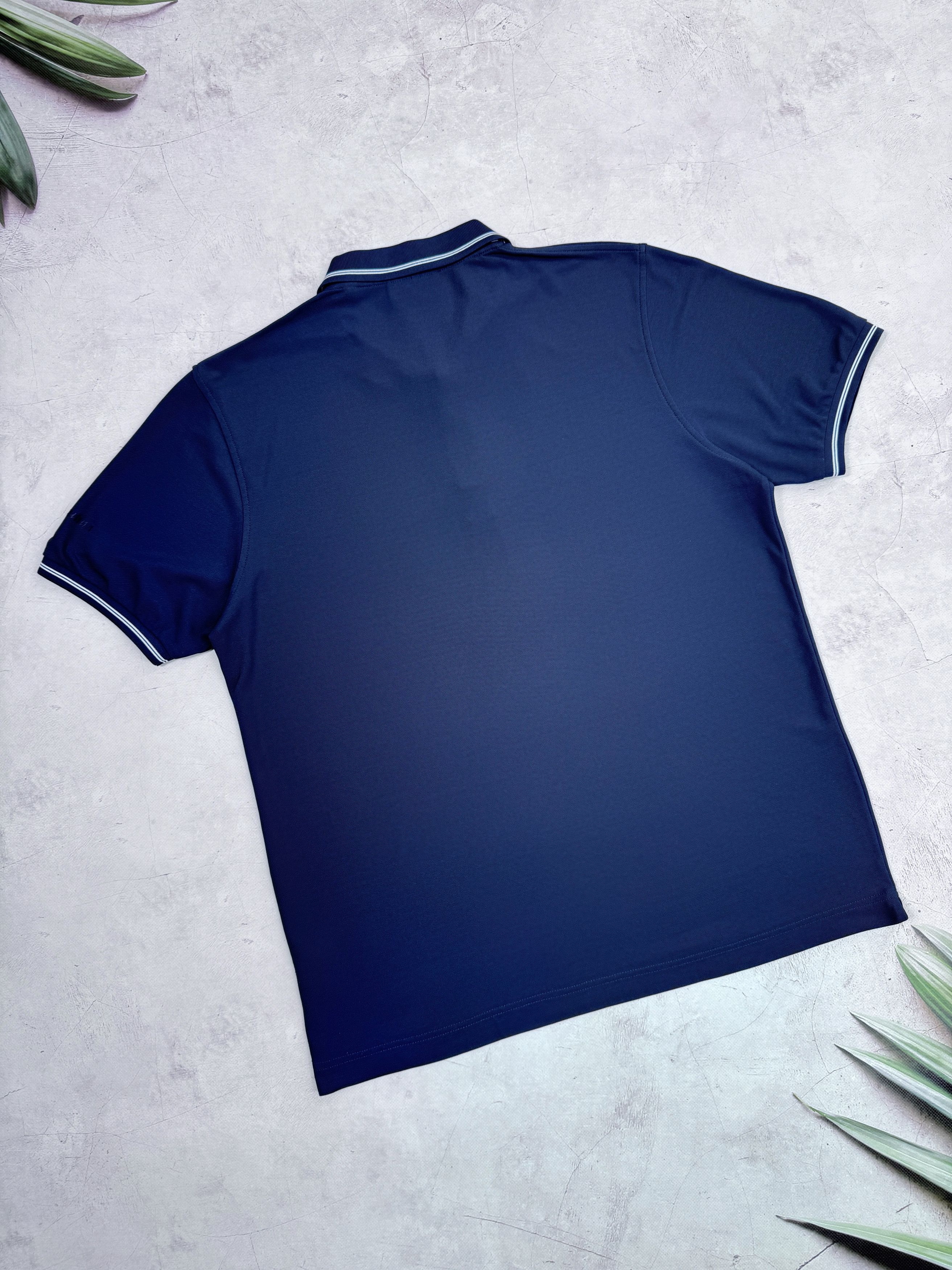 Aquascutum Aquascutum London Polo T-Shirt Dark Blue & Chek Collar Size US L / EU 52-54 / 3 - 12 Thumbnail