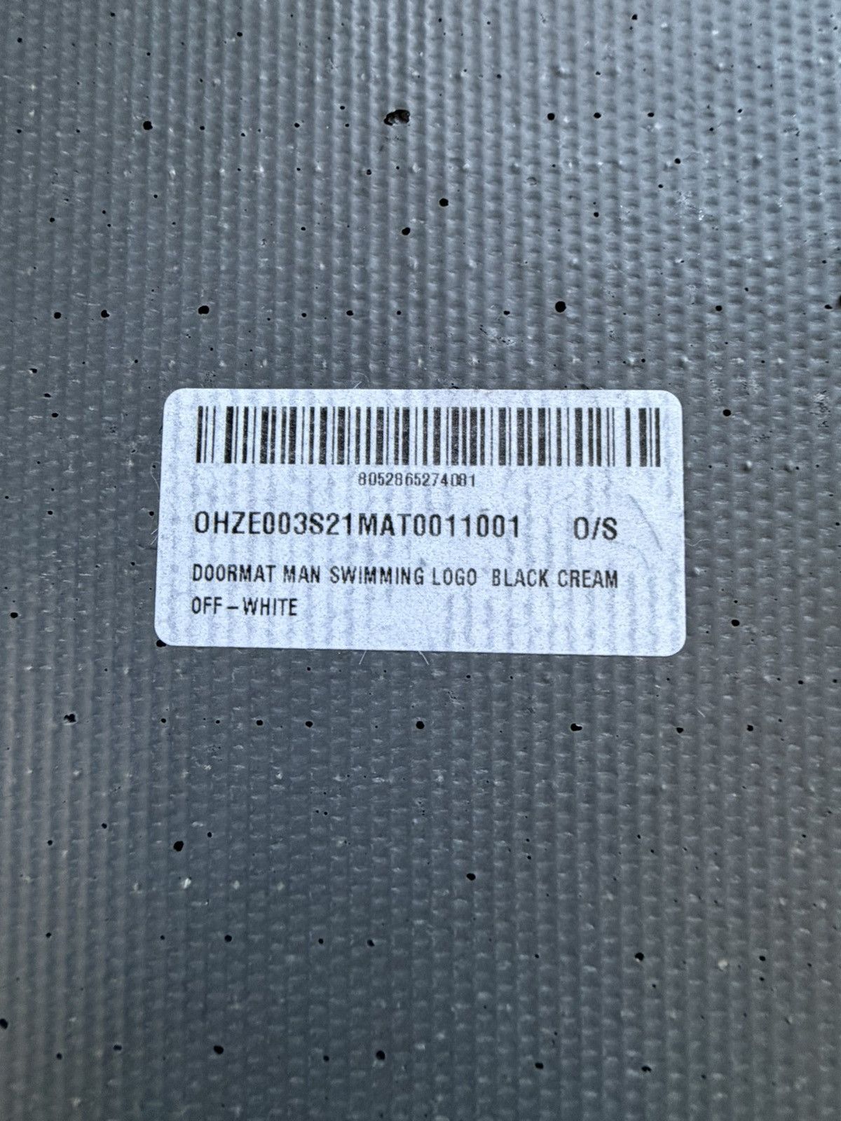Off-White Off-White Doormat swimming man logo black rare Size ONE SIZE - 9 Thumbnail