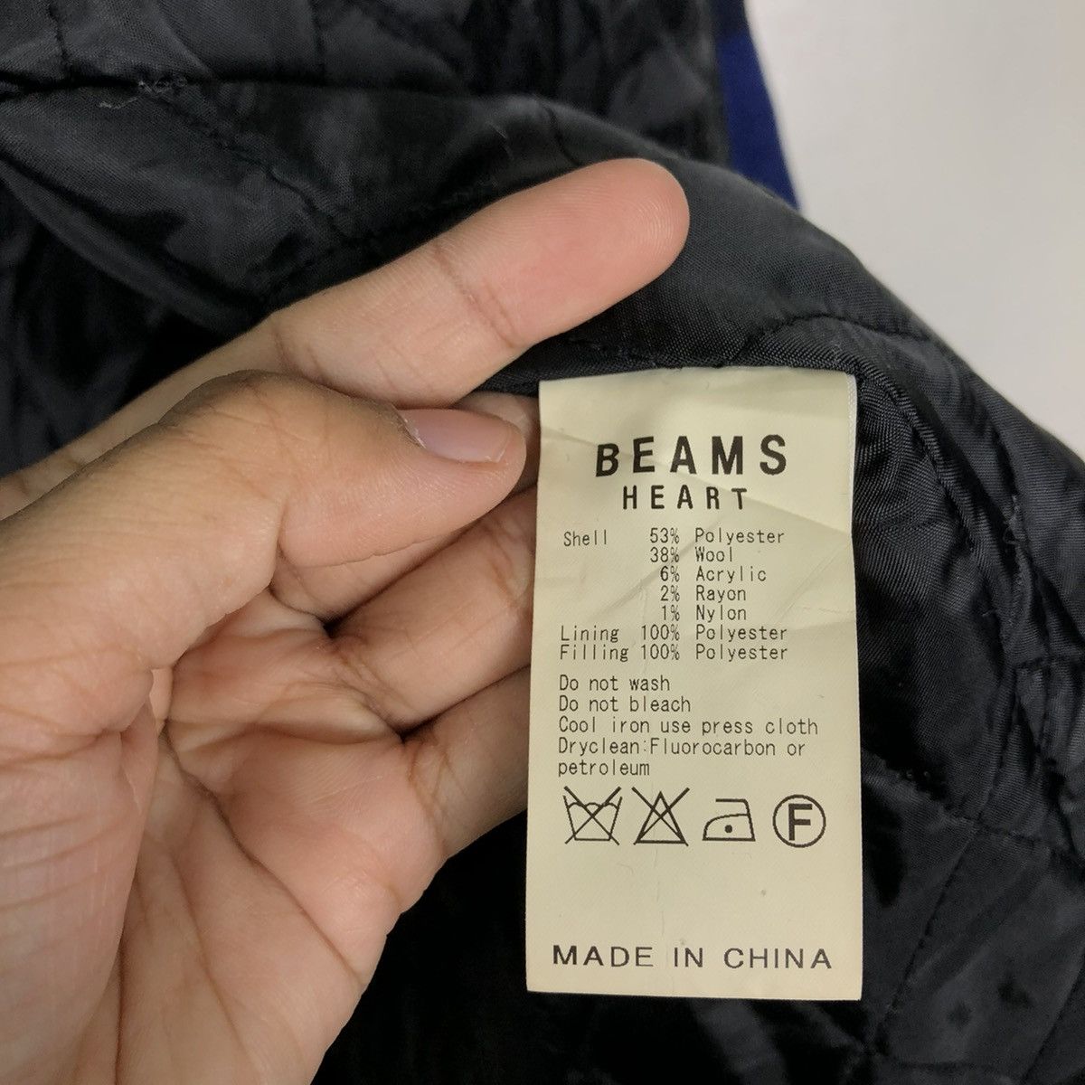 Beams Plus 🔥VINTAGE WOOL BIKER JACKET BEAMS HEART TARTAN DESIGN Size US S / EU 44-46 / 1 - 19 Thumbnail