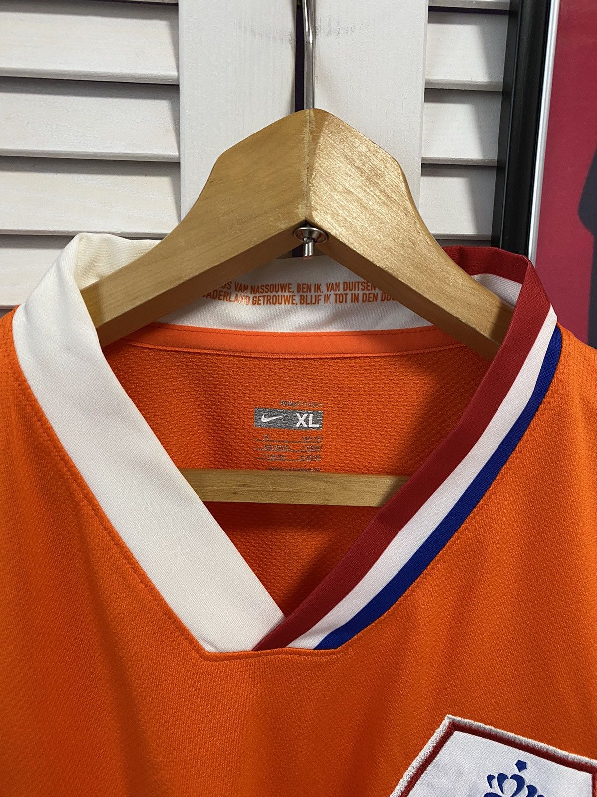 Nike Shirt Soccer Jersey Nike Fit KNVB Nederland 2008 - 09 Y Size US XL / EU 56 / 4 - 6 Thumbnail
