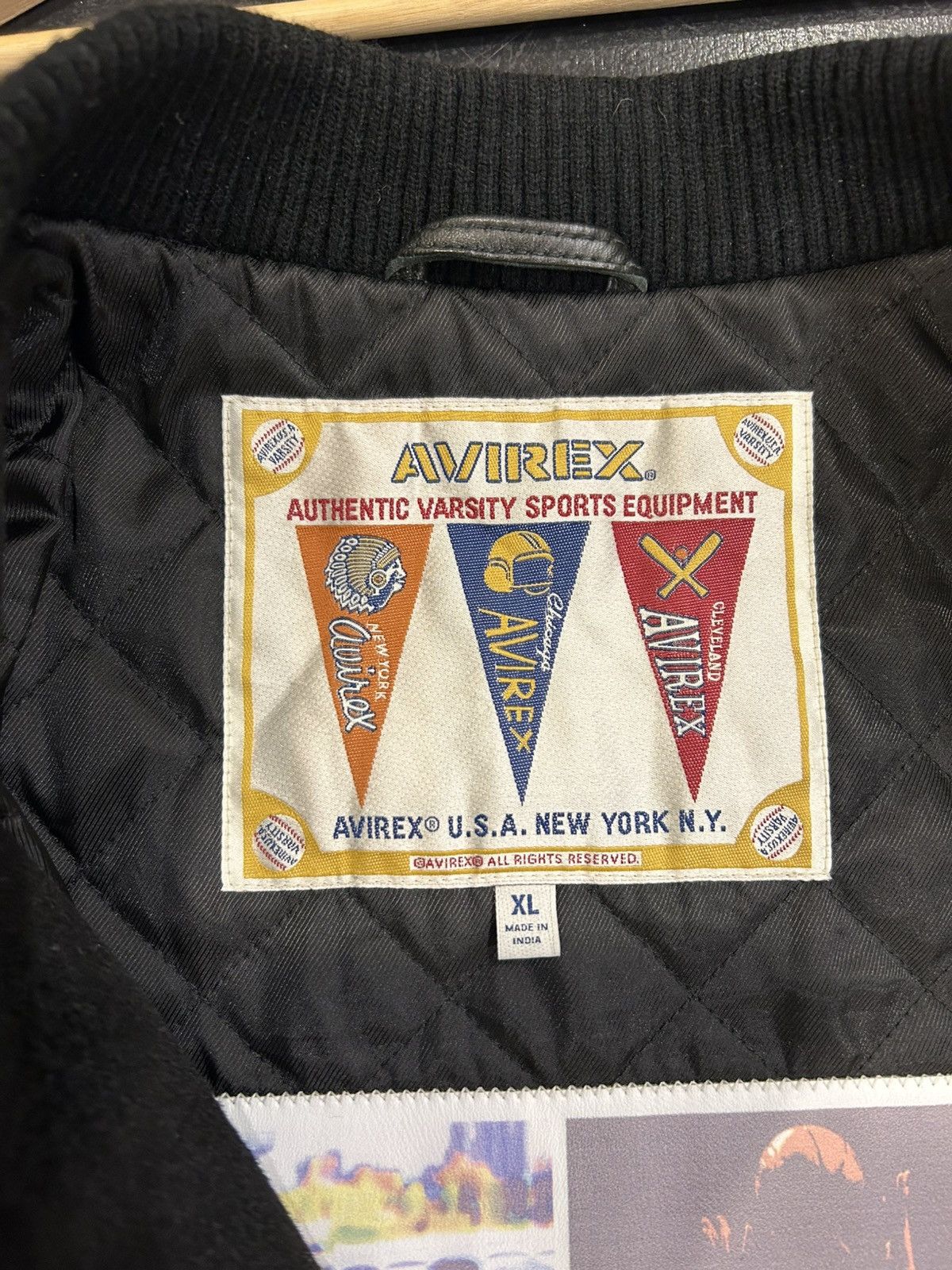 Avirex Avirex USA Wool/Leather Varsity Bomber Size US XL / EU 56 / 4 - 5 Thumbnail
