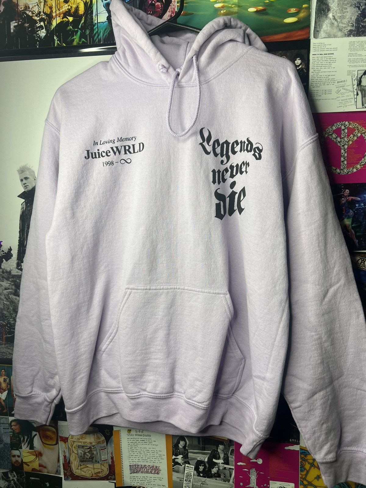 999 Club In Loving Memory of Juice Wrld Hoodie Pink/Purple Size US M / EU 48-50 / 2 - 1 Thumbnail