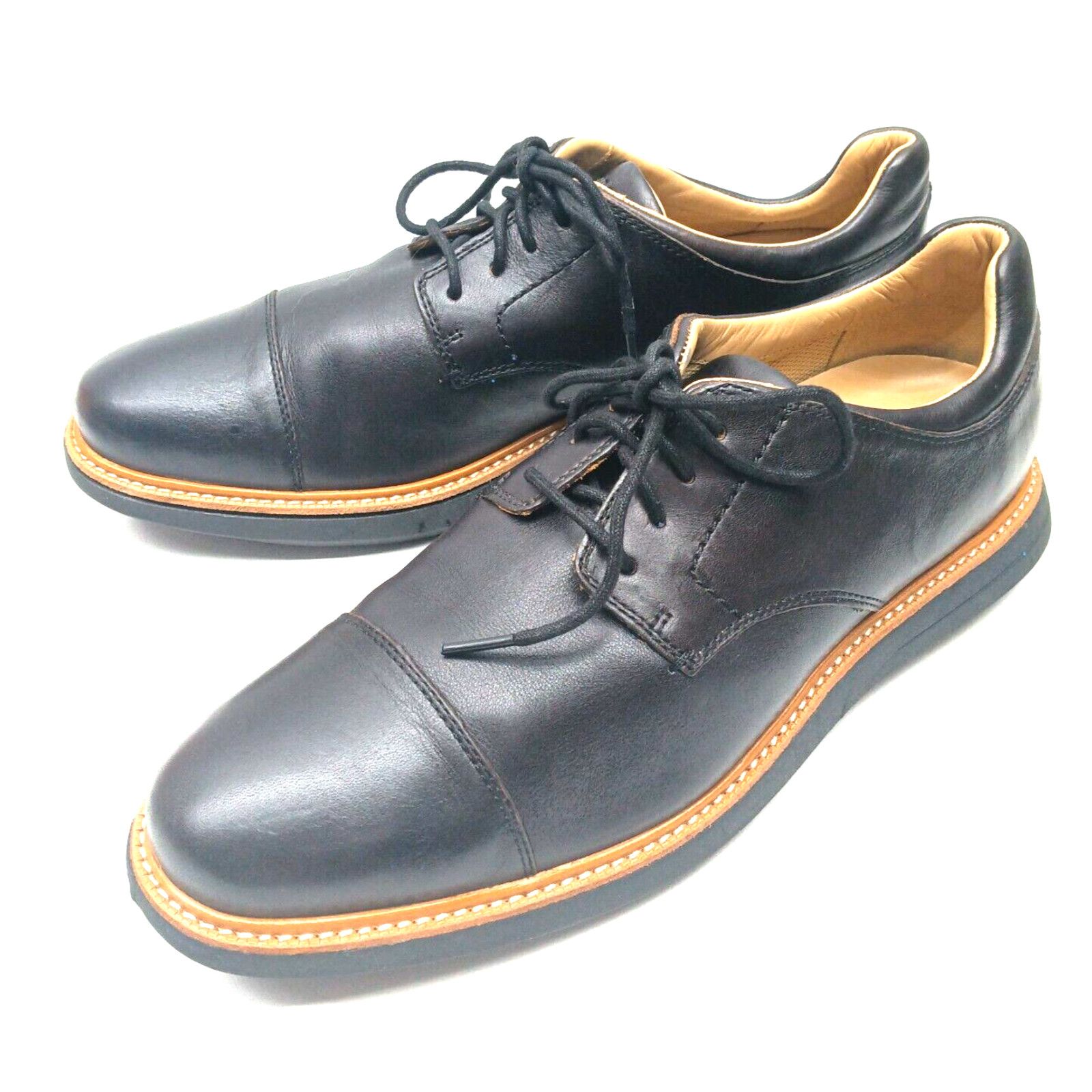 Sebago Sebago Men Black Smyth Leather Oxford Shoes 11M [B130267] Size US 11 / EU 44 - 8 Thumbnail