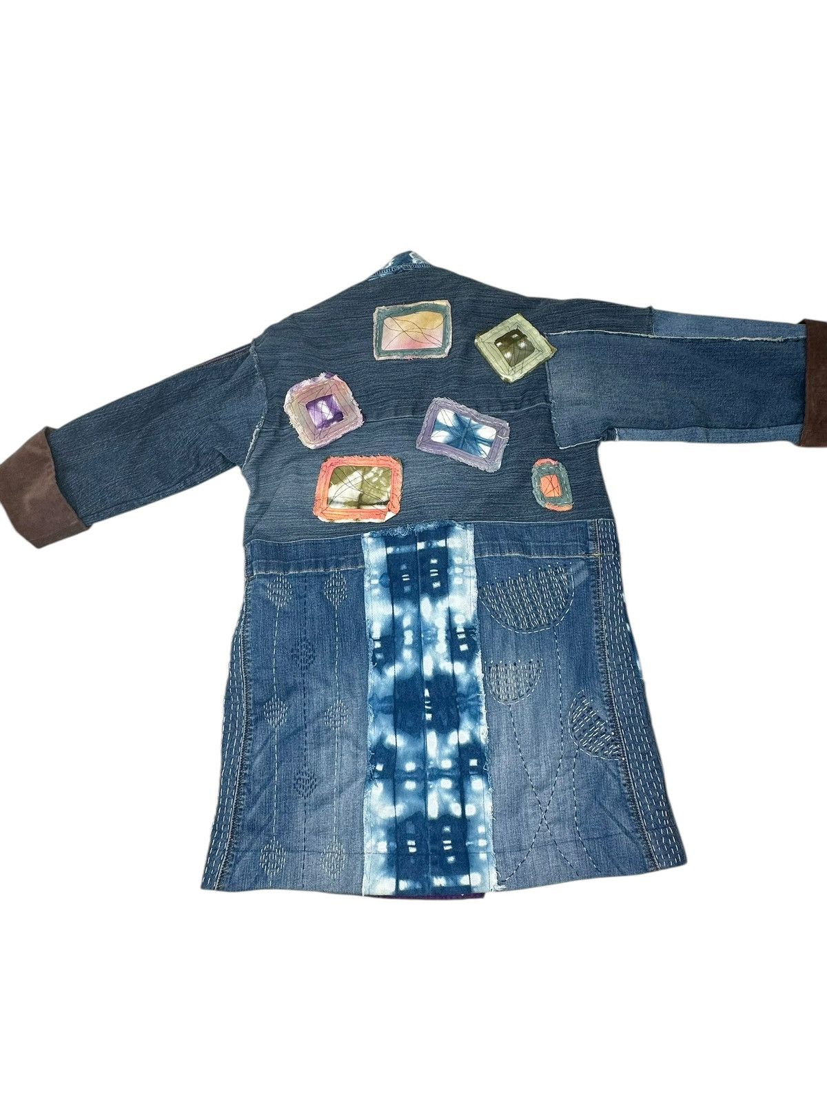 Handmade Handmade Unique Patchwork Denim Kimono Jacket Women’s Medium Size M / US 6-8 / IT 42-44 - 5 Thumbnail