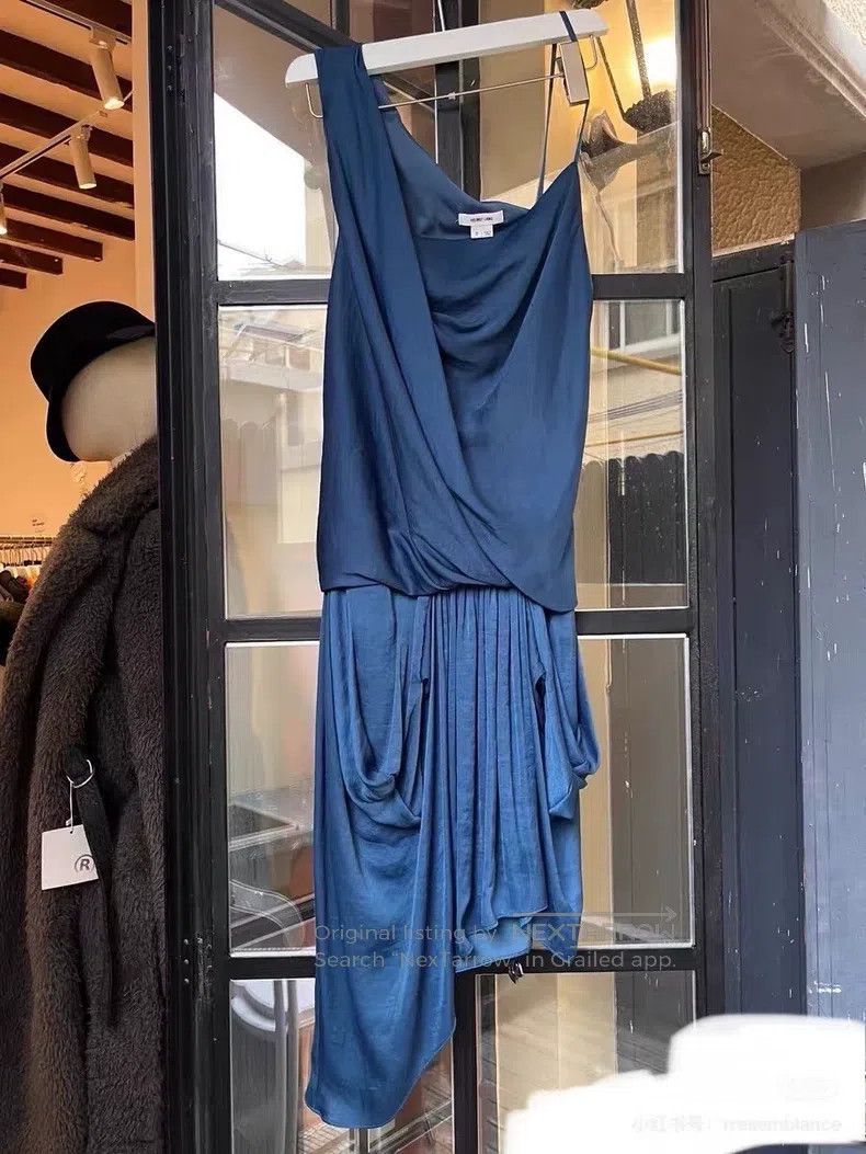 Helmut Lang Helmut Lang size 4 Teal Color Shaped Dress Size XS / US 0-2 / IT 36-38 - 4 Thumbnail