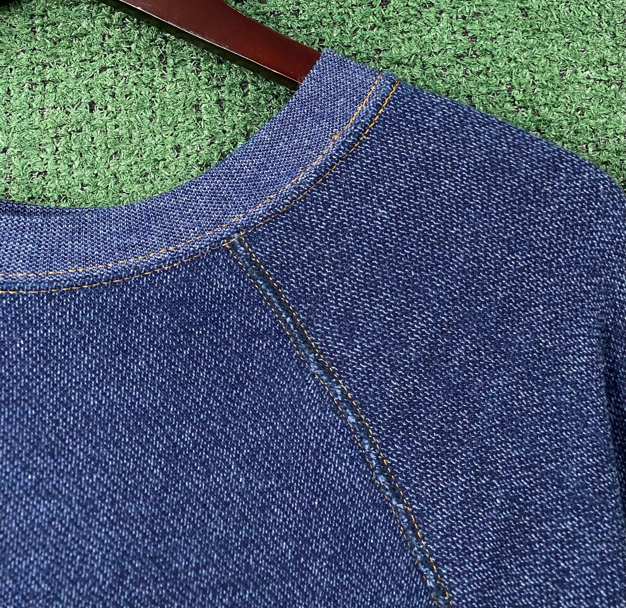 Vintage 80’s Pannill Denim Patterned Blank Raglan Sweatshirt Small Size US S / EU 44-46 / 1 - 3 Thumbnail