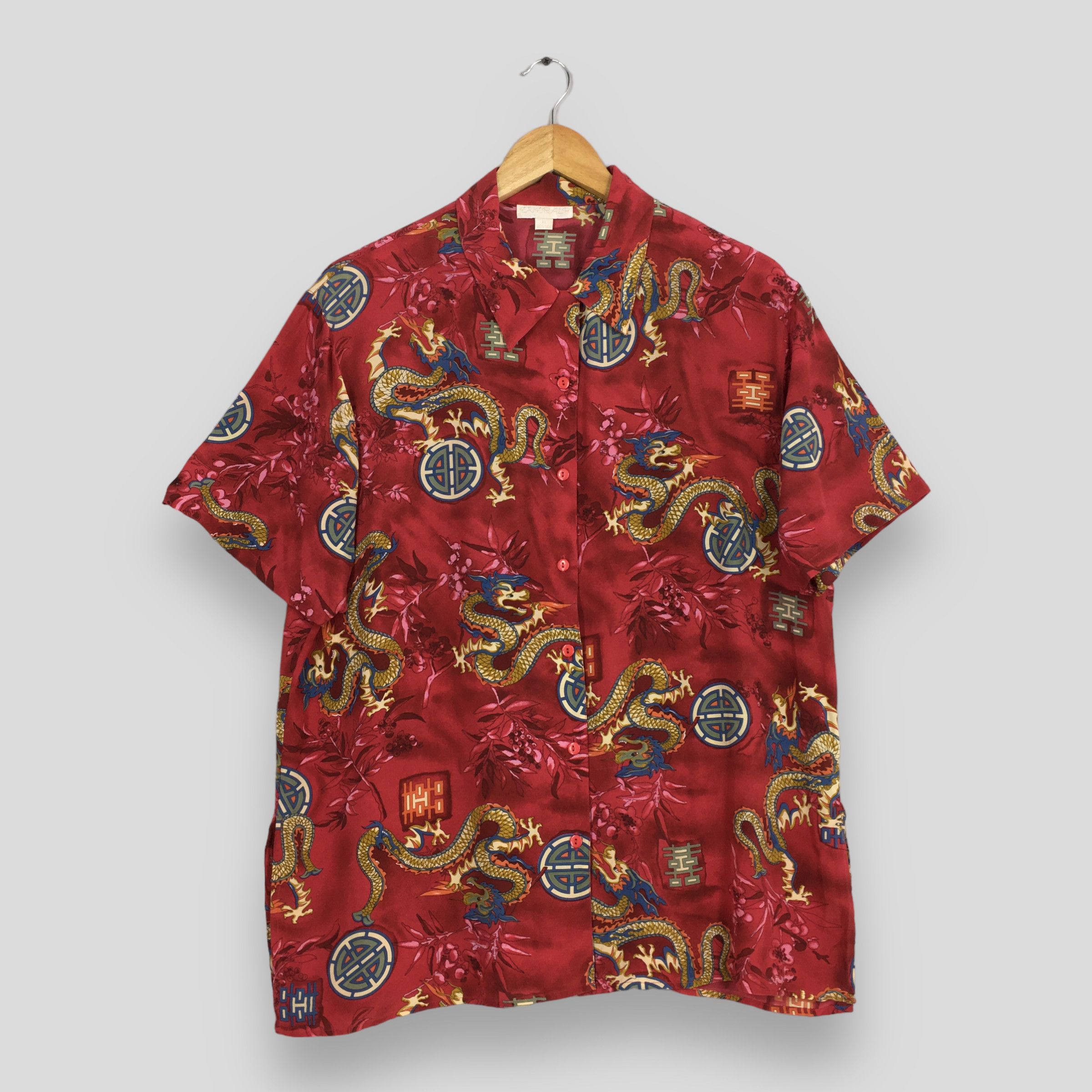 Other 1980s Hawaiian Japanese Culture Dragon Silk Shirt XLarge Size US XL / EU 56 / 4 - 1 Thumbnail