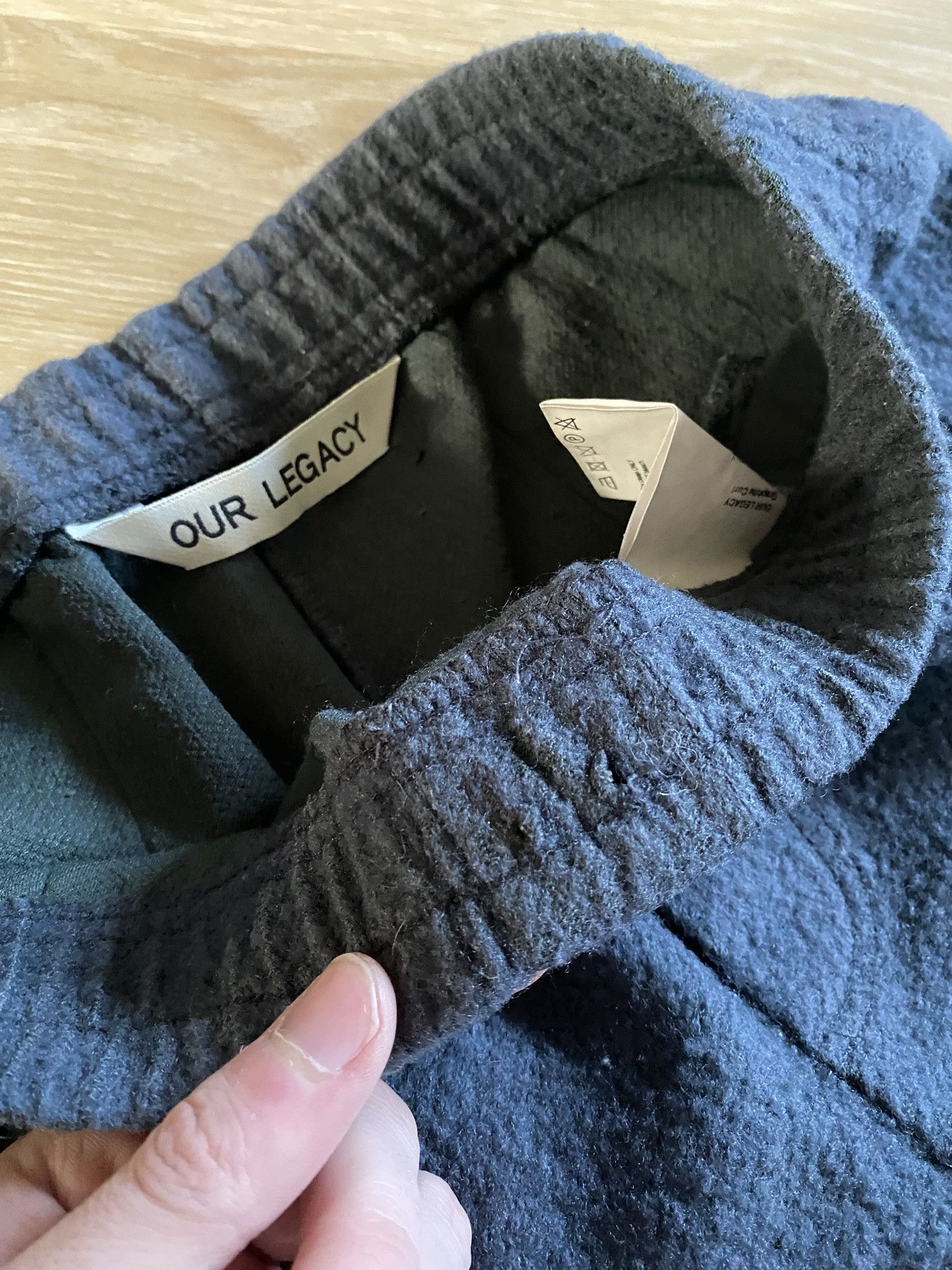 Our Legacy Italian Virgin Wool - Graphite Curl - Track Pants Size US 28 / EU 44 - 10 Thumbnail