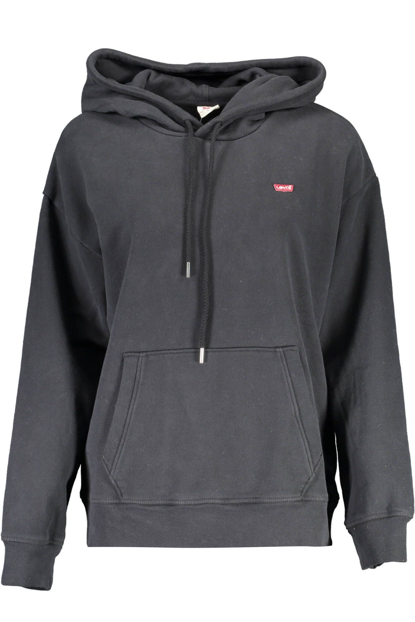 Chic Cozy Black Hooded Women's Sweatshirt