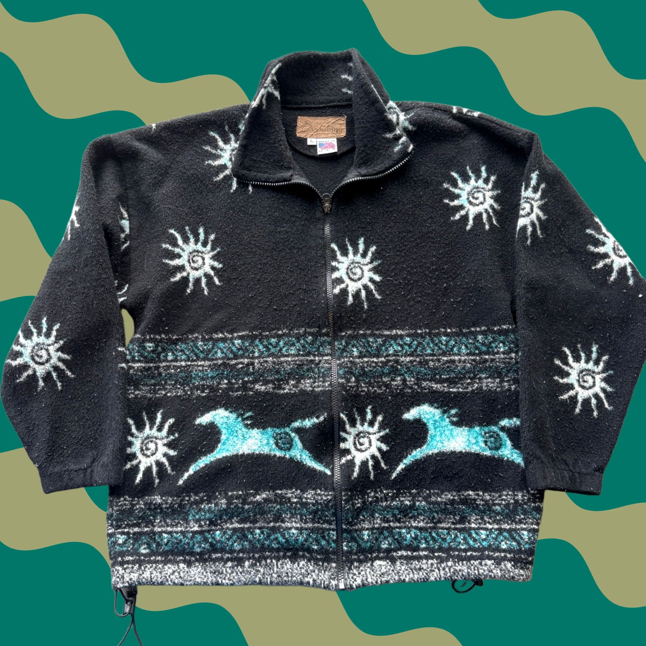 Vintage VINTAGE Bear Ridge Black Western Nature Longsleeve Full Zip Jacket L Mens Size US L / EU 52-54 / 3 - 1 Thumbnail