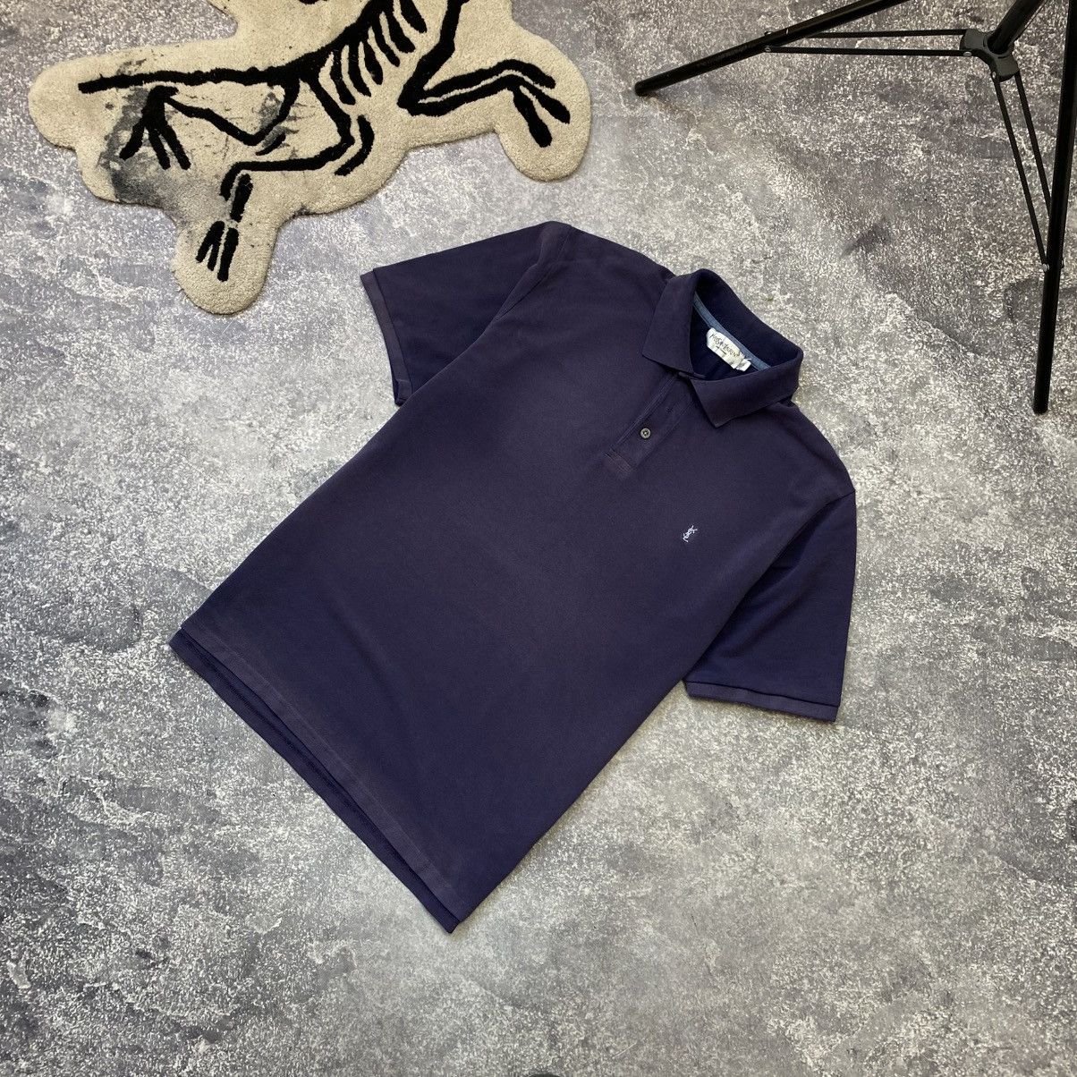 Vintage Luxury Yves Saint Lauren small logo vintage faded polo Size US L / EU 52-54 / 3 - 1 Thumbnail