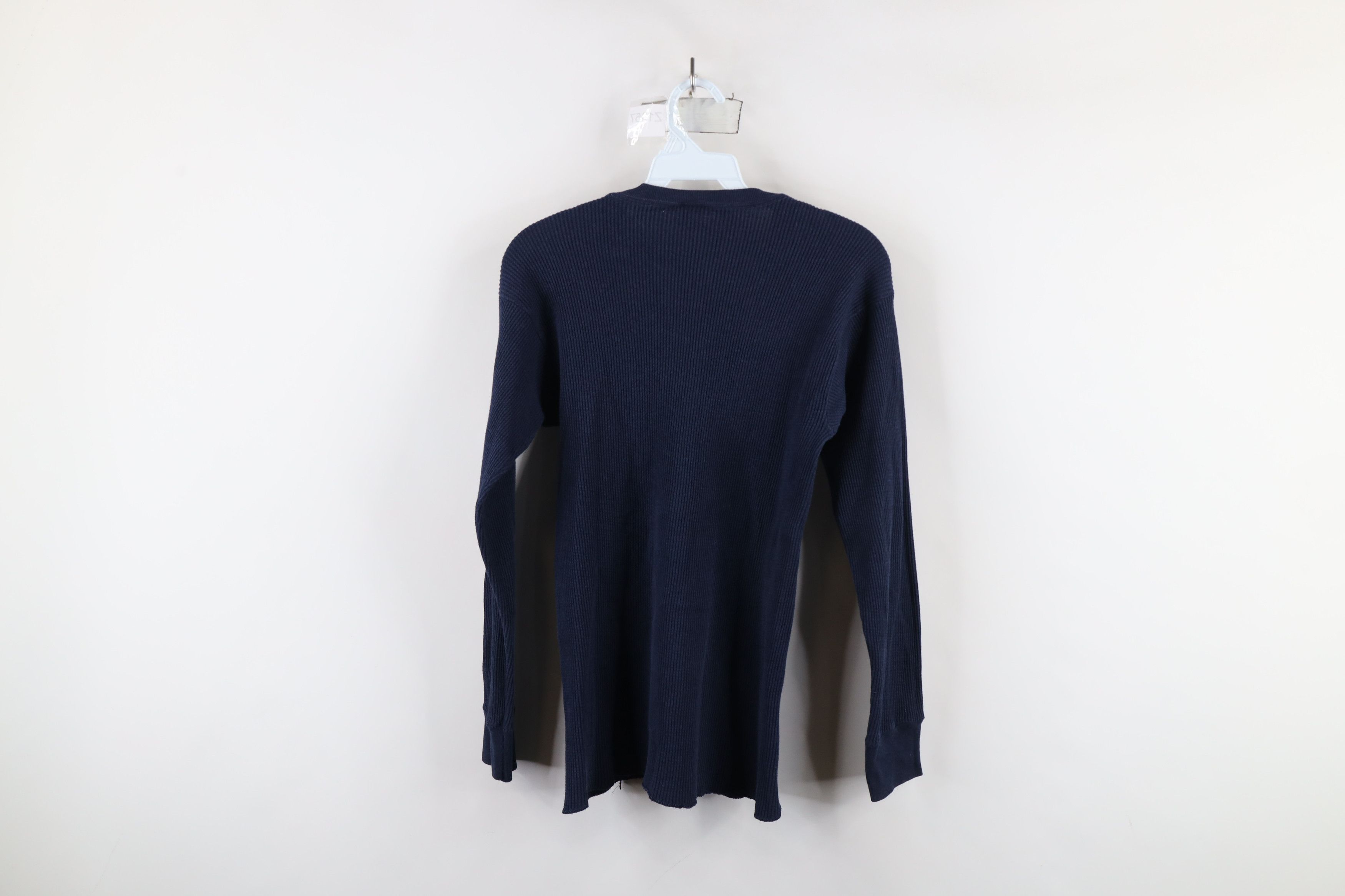 Vintage Vintage 90s Streetwear Knit Long Sleeve T-Shirt Blue USA Size US L / EU 52-54 / 3 - 8 Thumbnail