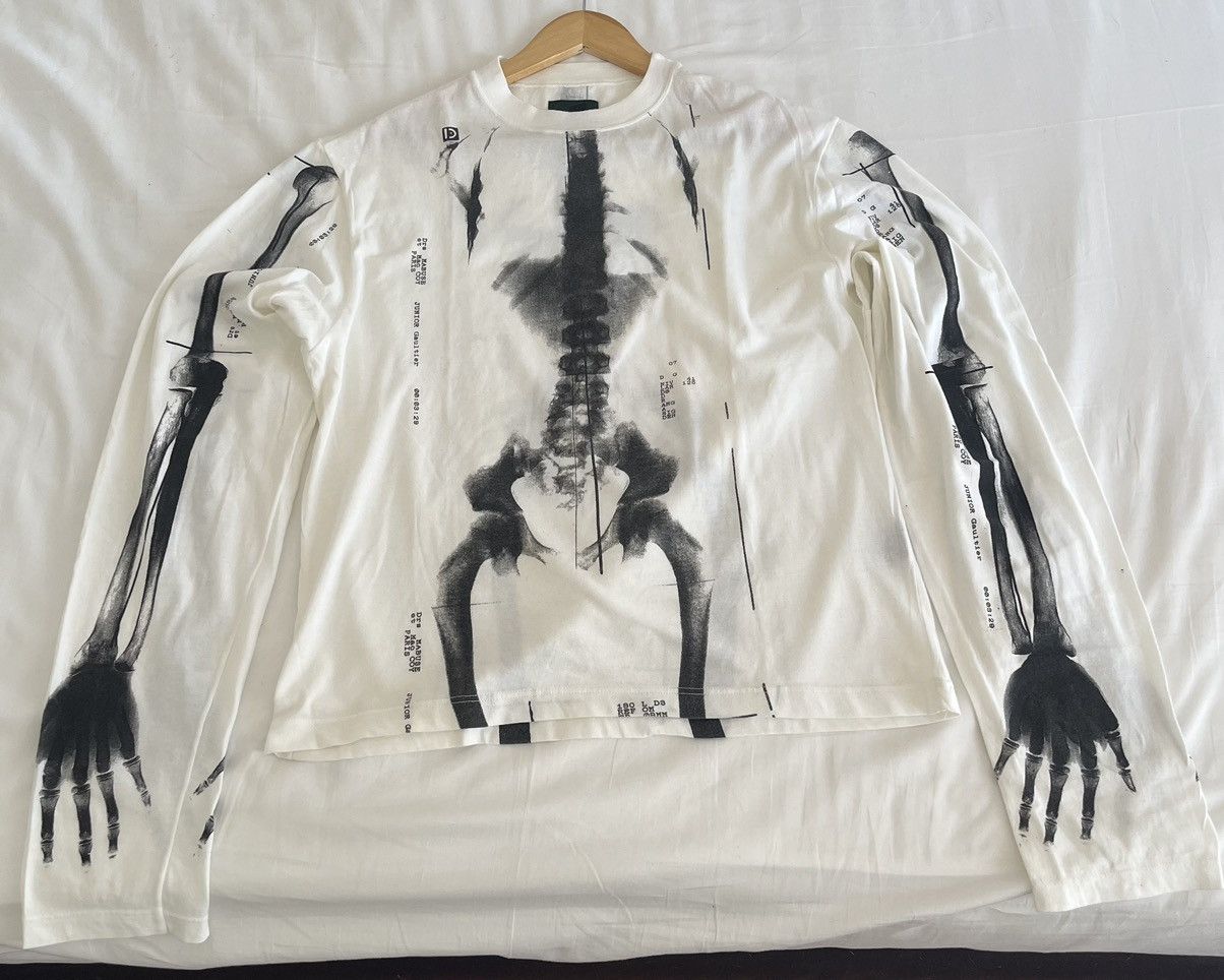 Designer × Jean Paul Gaultier × Vintage Jean Paul Gaultier Junior Gaultier SS 1990 X-Ray long sleeve Size US M / EU 48-50 / 2 - 2 Thumbnail