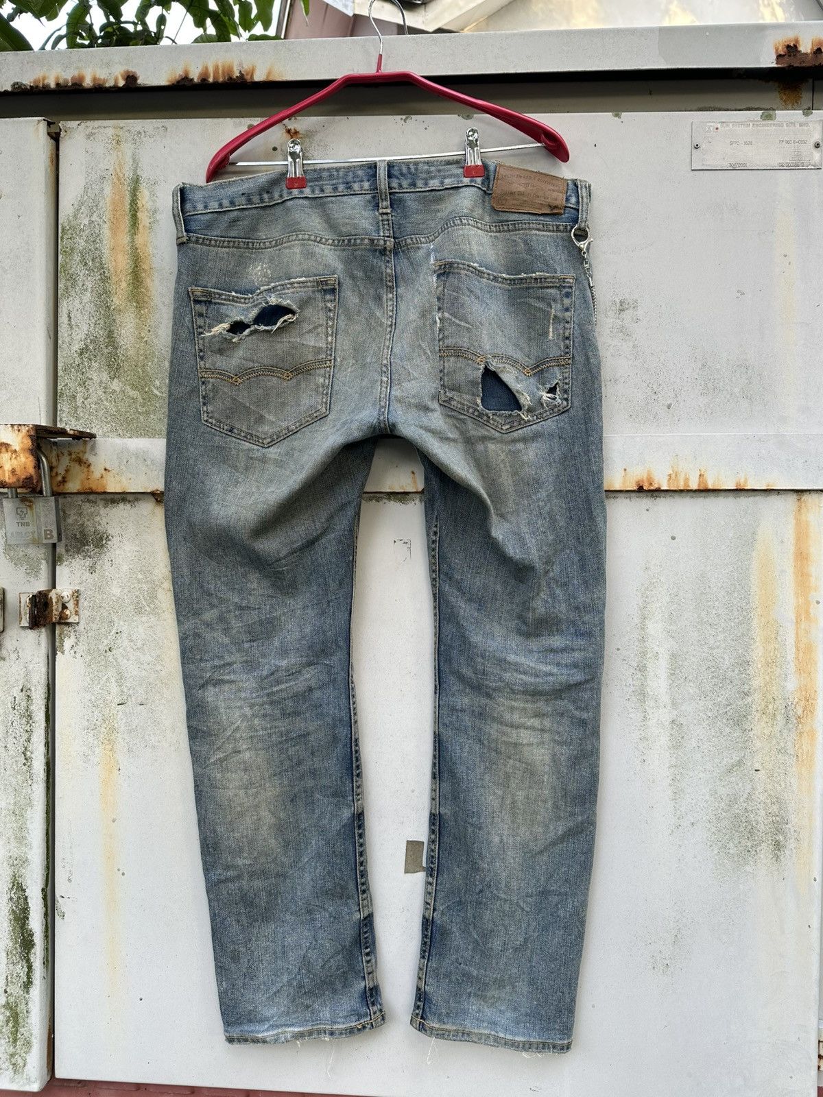 Vintage 👹Vintage THRASHED American Eagle Collections Straight Cut Size US 36 / EU 52 - 8 Thumbnail
