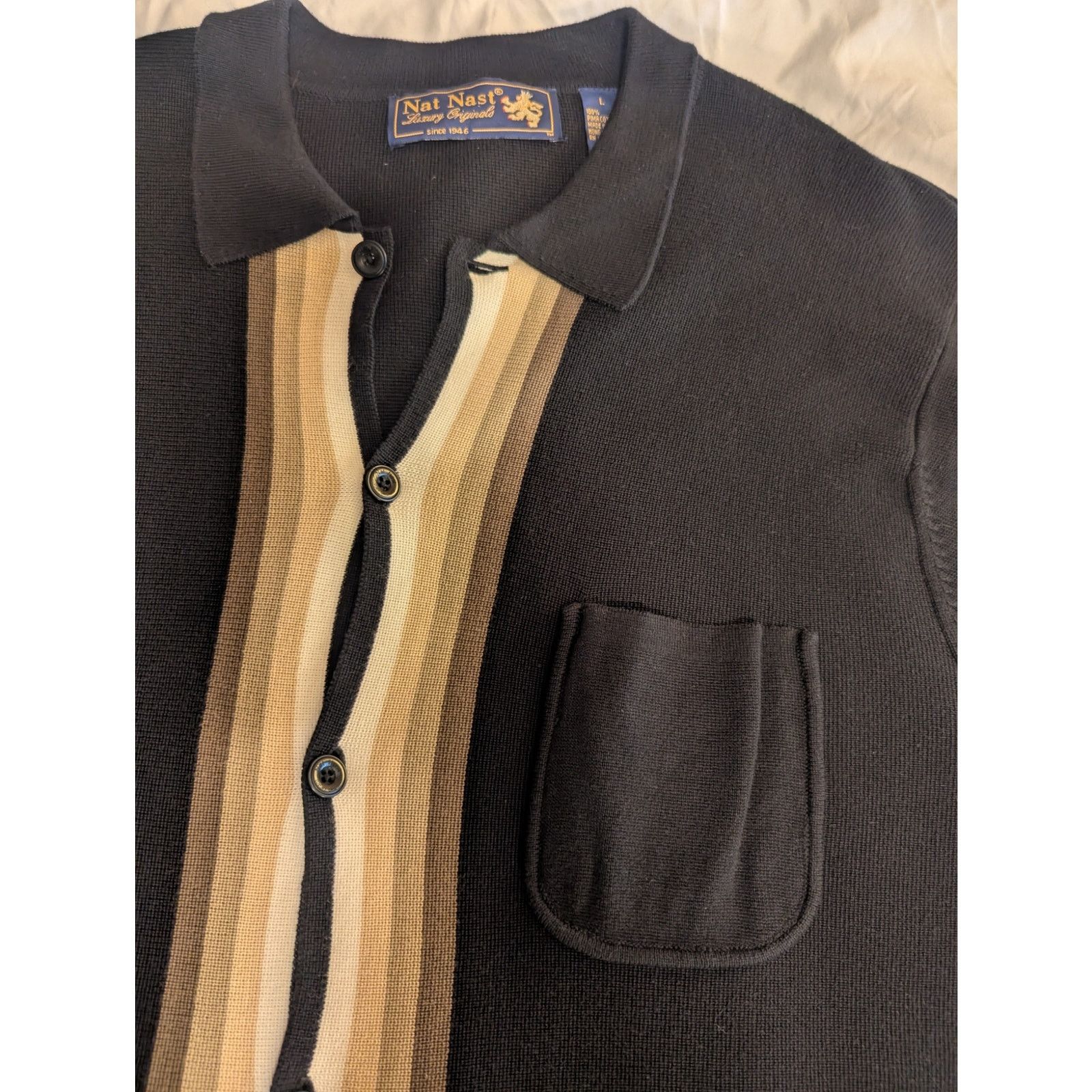 Nat Nast Nat Nast Retro Bowling Cholo style Pima Cotton Shirt Large Size US L / EU 52-54 / 3 - 2 Thumbnail