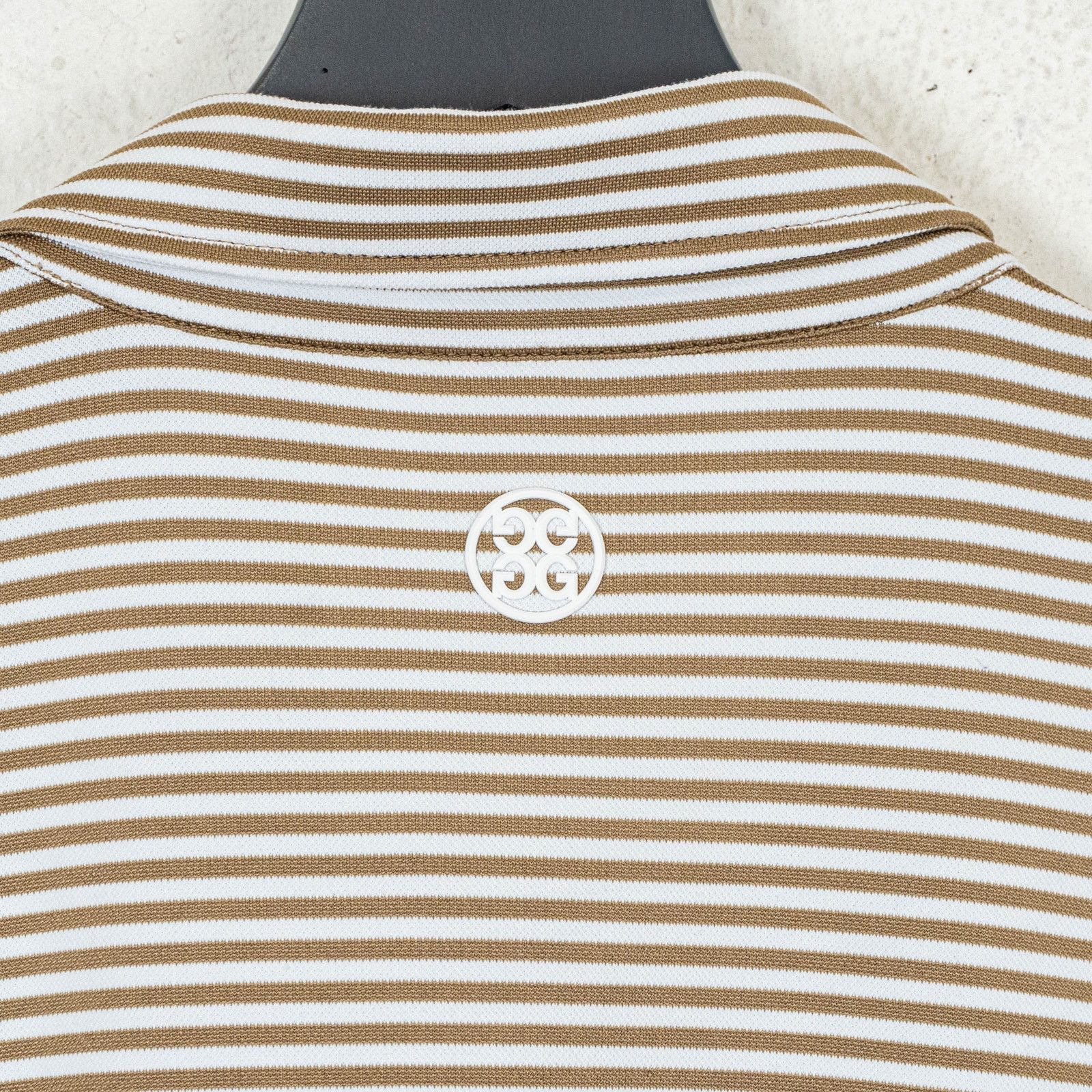 G/FORE G/FORE Golf Tech Polo Shirt White brown striped size XL Size US XL / EU 56 / 4 - 7 Thumbnail
