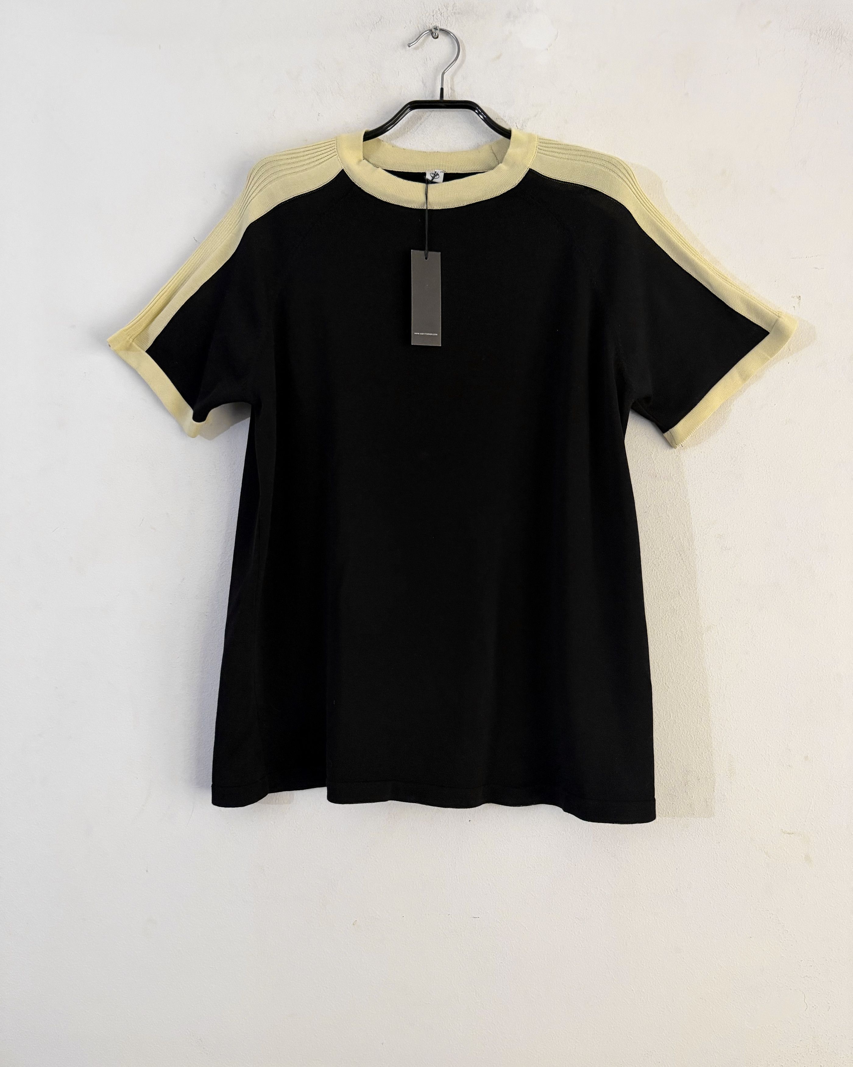 Judy Turner Contrast Stripe Cotton Knit Tee Size US XL / EU 56 / 4 - 1 Thumbnail