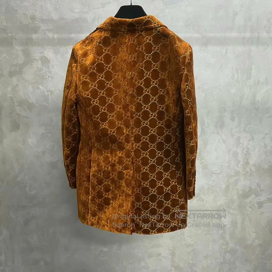 Gucci Gucci Brown Logo Print Jacket Coat. Size US XXS / EU 40 - 2 Thumbnail