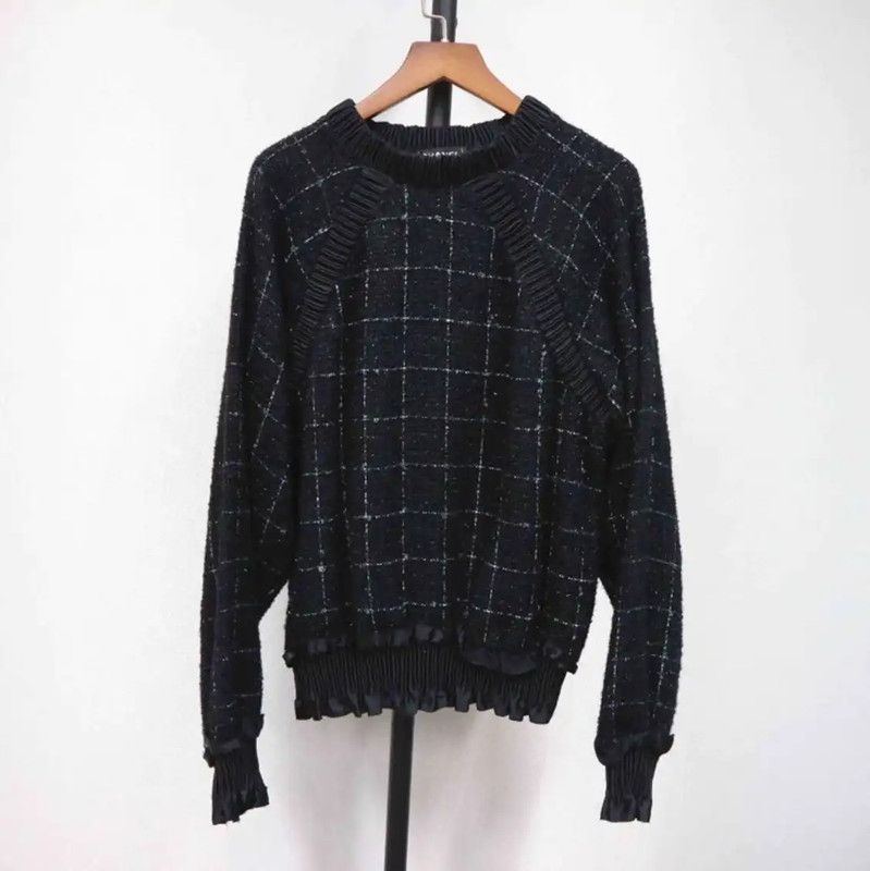 Chanel Chanel Black Wool Blend Women's Sweater 0089 Size S / US 4 / IT 40 - 1 Thumbnail