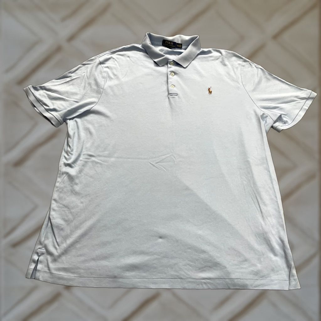 Ralph Lauren VINTAGE Polo Ralph Lauren Polo Shirt Mens 2XL Blue Classic Fit Short Sleeve Cotton Golf Size US XXL / EU 58 / 5 - 1 Thumbnail