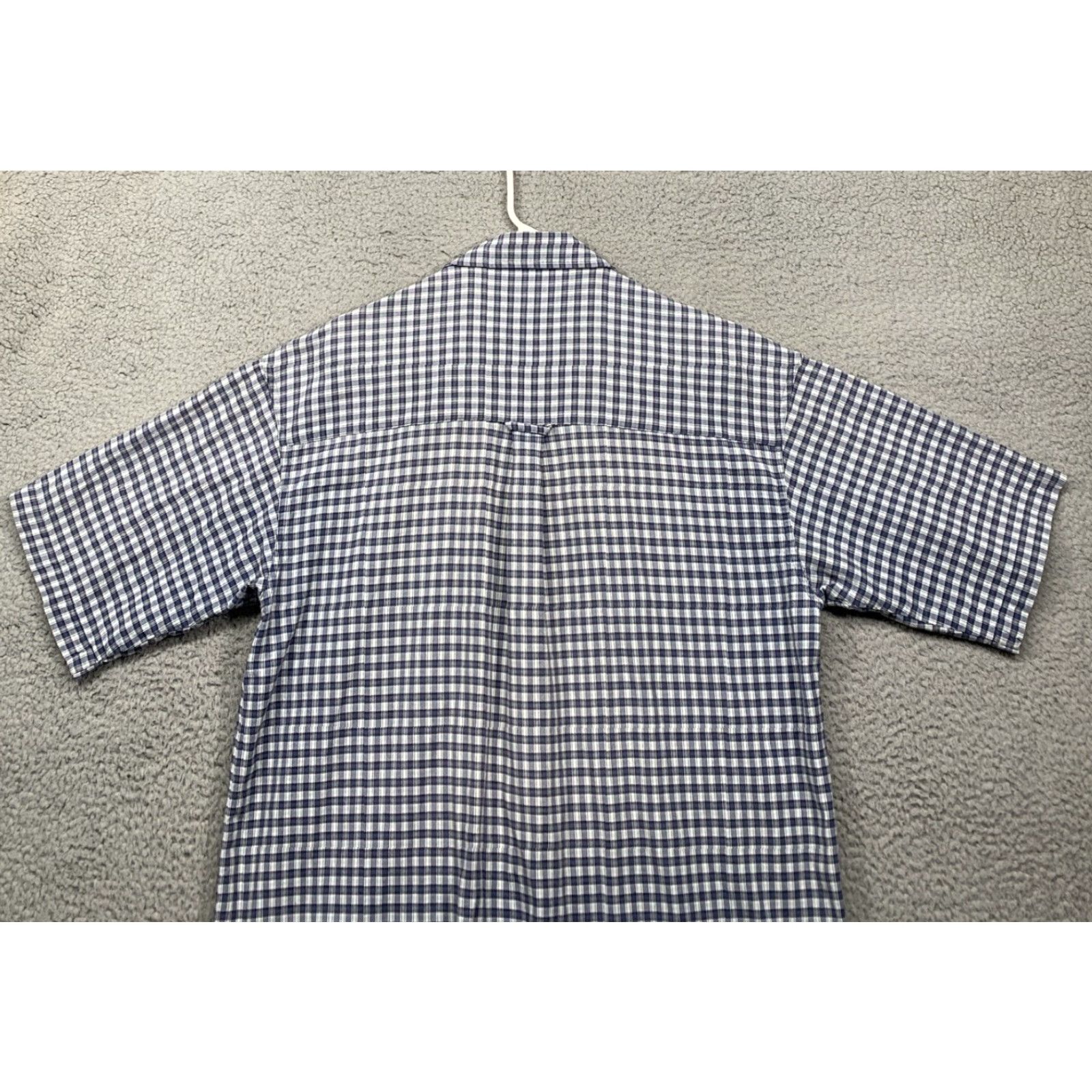 Vintage Columbia Button-Up Shirt Men’s Large Blue White Plaid Short Sleeve Logo Sportswear Size US L / EU 52-54 / 3 - 5 Thumbnail
