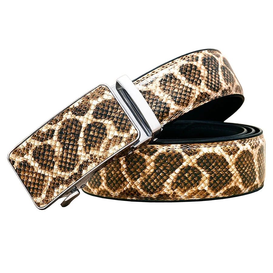 Japanese Brand × Leather Snake Pattern Leather Automatic Buckle Belt Size ONE SIZE - 1 Thumbnail