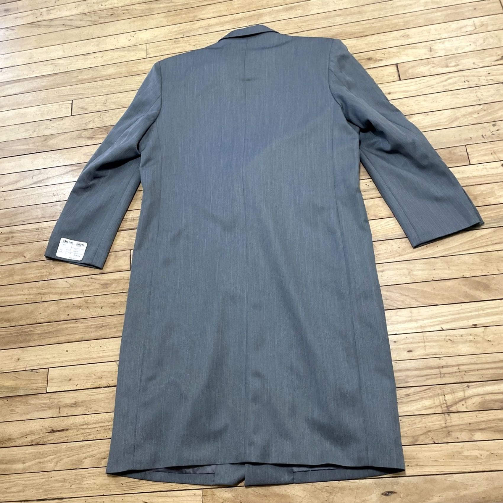 Vintage VINTAGE Gianni Vironi Super 100 Trench Coat Women 42R Gray Lightweight Sleek NEW Size M / US 6-8 / IT 42-44 - 2 Thumbnail