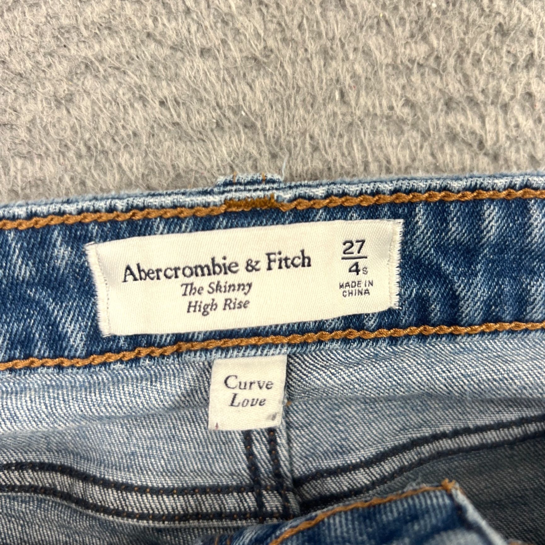 Abercrombie & Fitch Abercrombie & Fitch Womens Jeans 4s Blue Denim The Skinny High Rise QR? Size 27" / US 4 / IT 40 - 7 Thumbnail