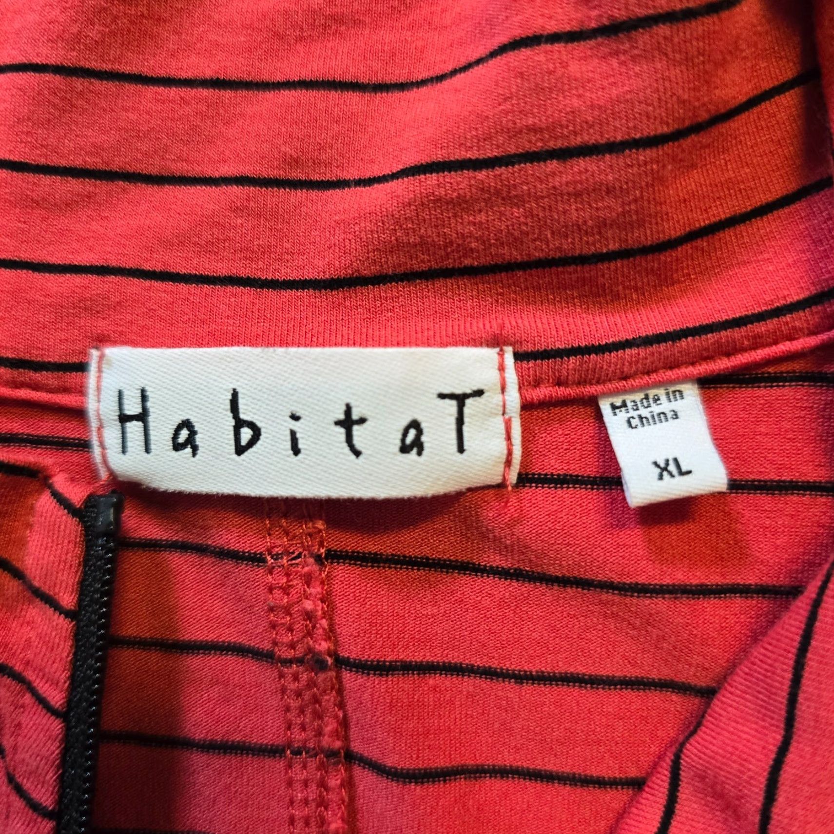 Habitat Habitat Jacket Womens XL Red Striped Full Zip Long Sleeve Casual - Classic, Lightweight, Knit, Regular Fit Size XL / US 12-14 / IT 48-50 - 4 Thumbnail