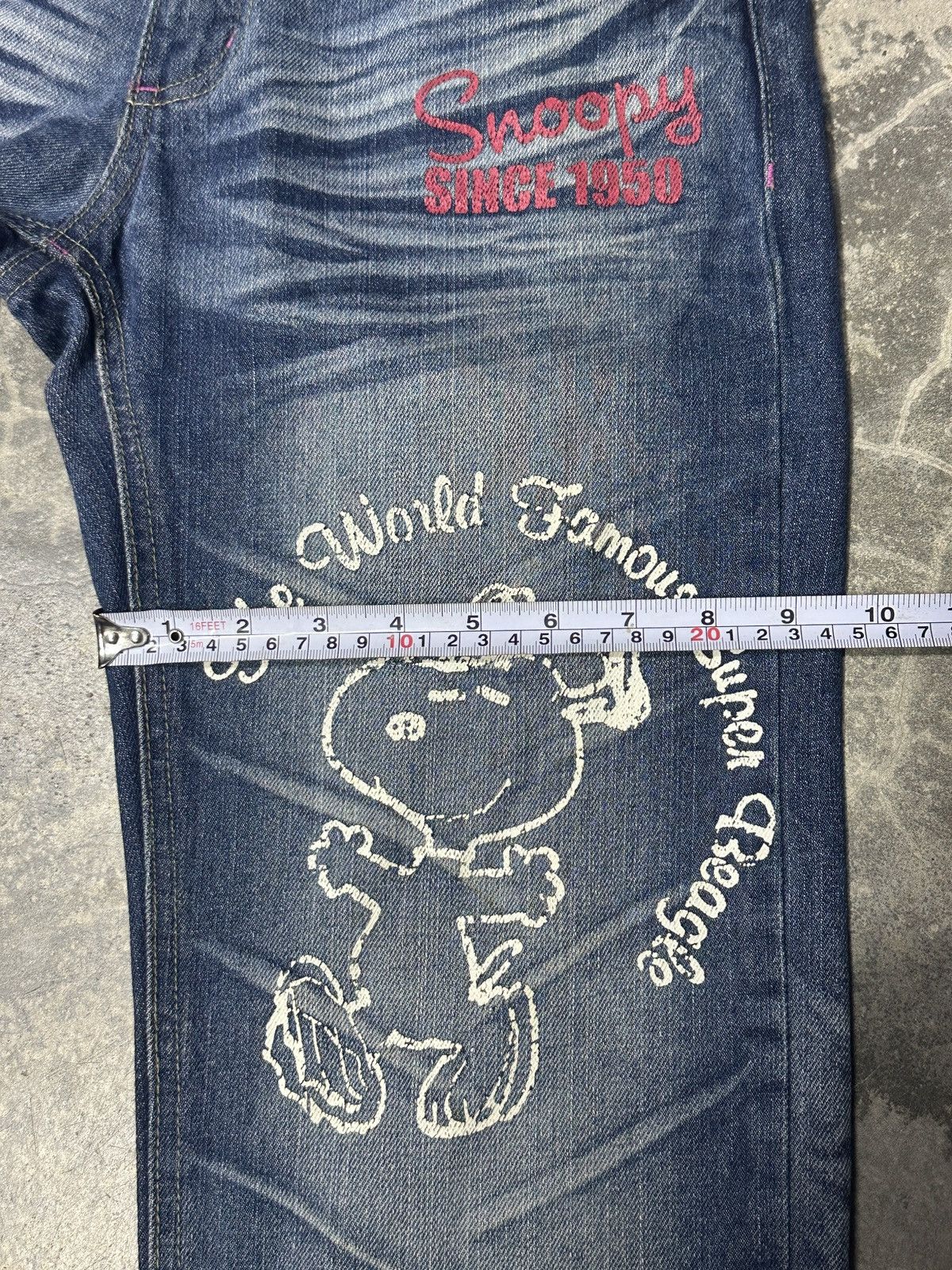 Cartoon Network × Peanuts Snoopy Peanuts Jean Leg Twisted Very Rare 🔥 Size US 30 / EU 46 - 11 Thumbnail