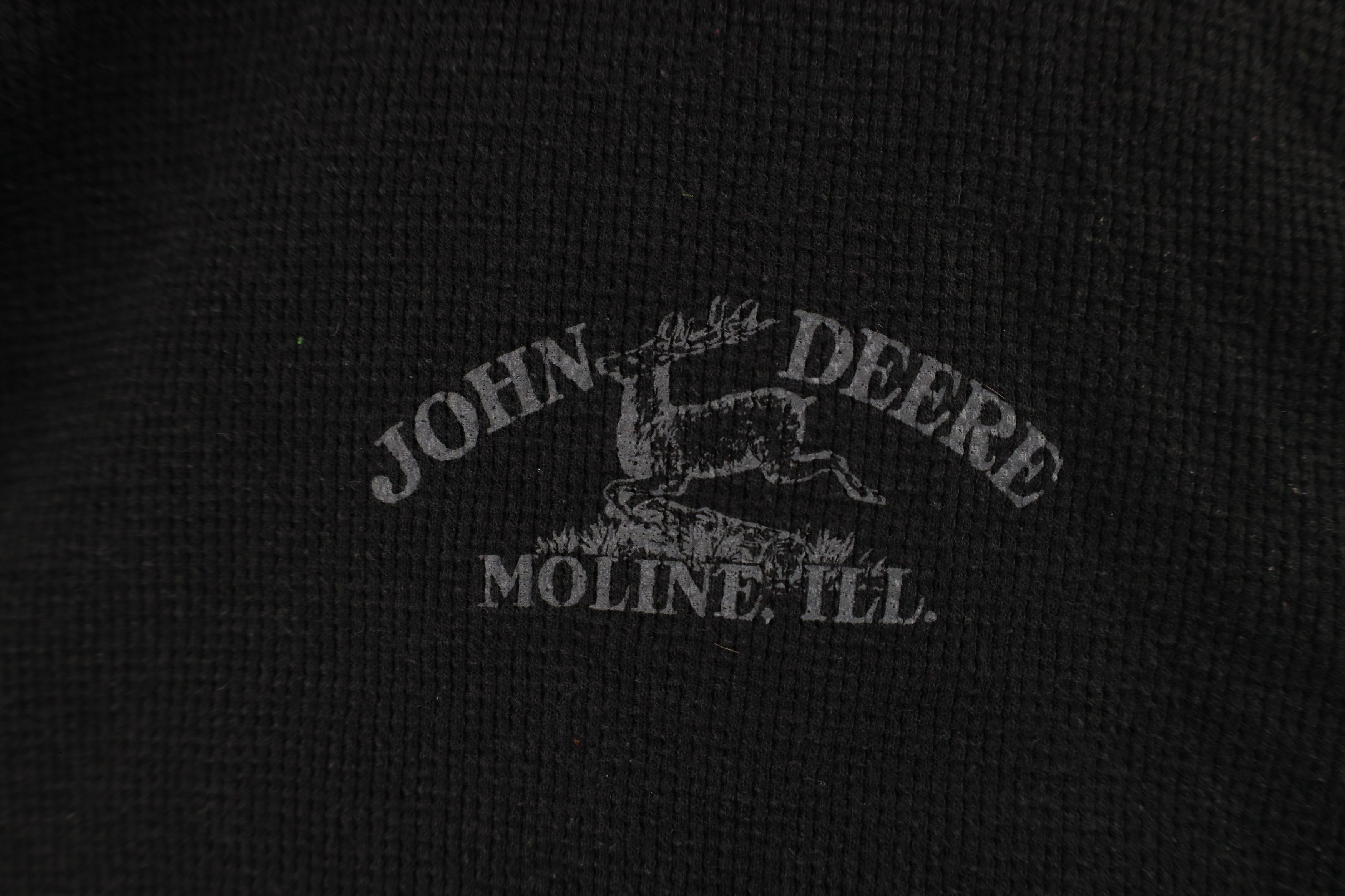 John Deere × Vintage Vintage John Deere Out Thermal Waffle Knit T-Shirt Black Size US L / EU 52-54 / 3 - 4 Thumbnail