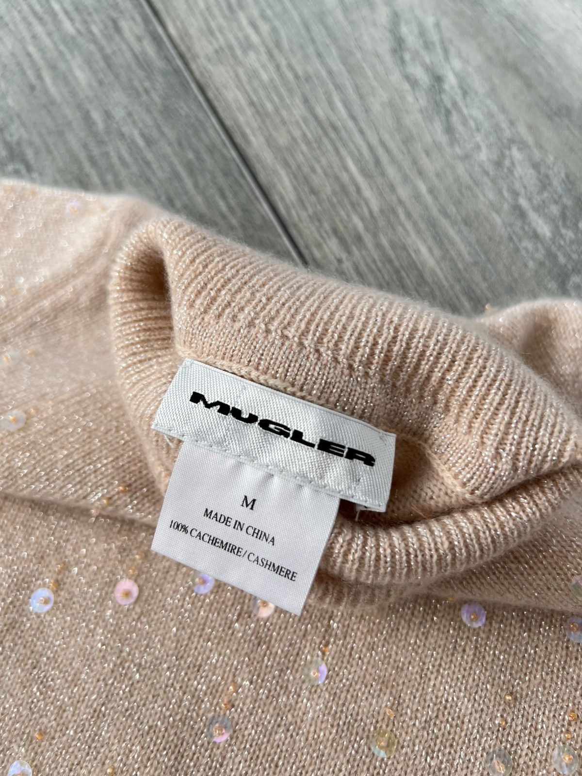 Mugler Mugler T-Shirt 100% Cashmere Short Sleeve Pink Size S/M Size M / US 6-8 / IT 42-44 - 11 Thumbnail
