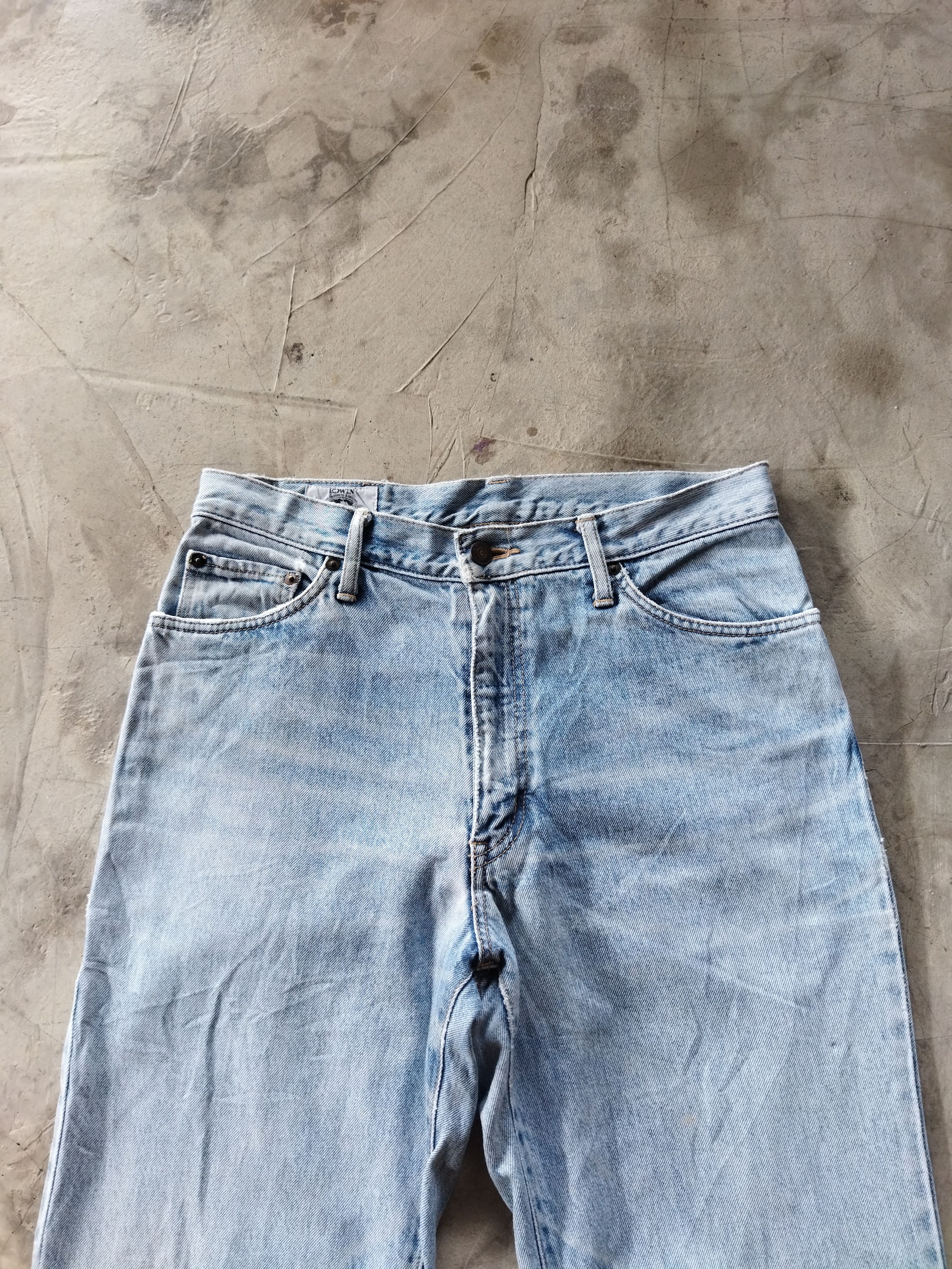 Edwin × Vintage VINTAGE EDWIN DISTRESSED LIGHT BLUE JEANS PANTS Size US 30 / EU 46 - 2 Thumbnail