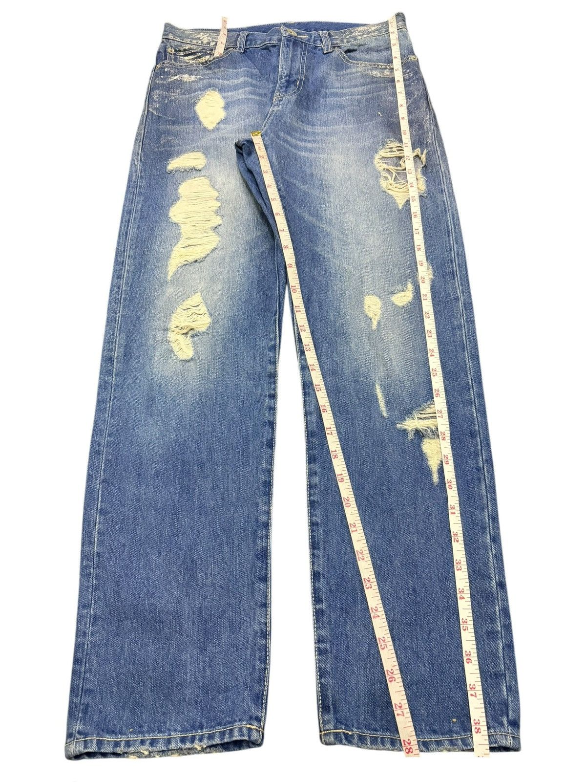 Edwin Vintage Japanese Brand Faded Wash Distressed Jeans Size 29" - 7 Thumbnail