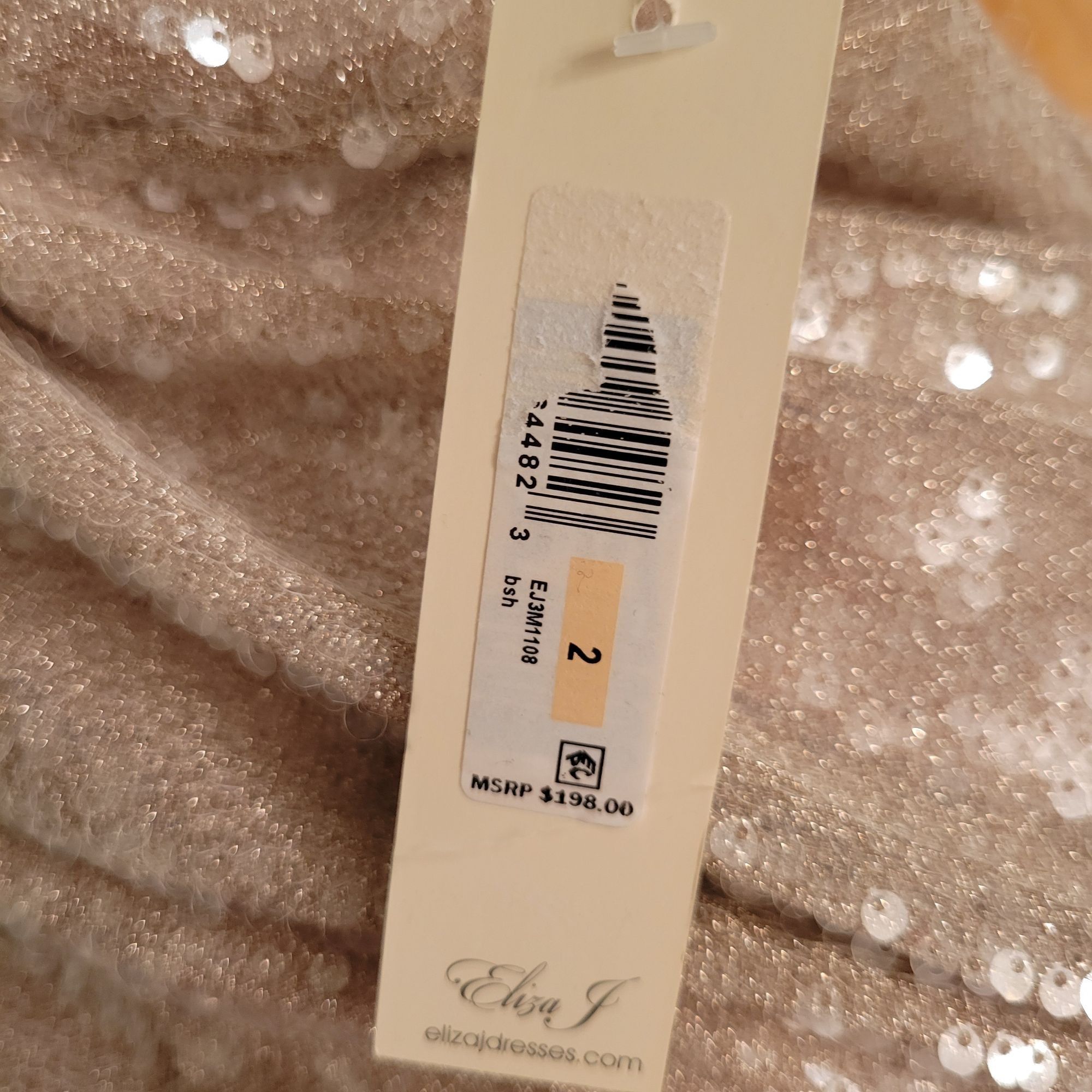 Other Eliza J 2 Sequined Short Sleeve Ruffle Asymmetrical Hem Cock Size XS / US 0-2 / IT 36-38 - 4 Thumbnail