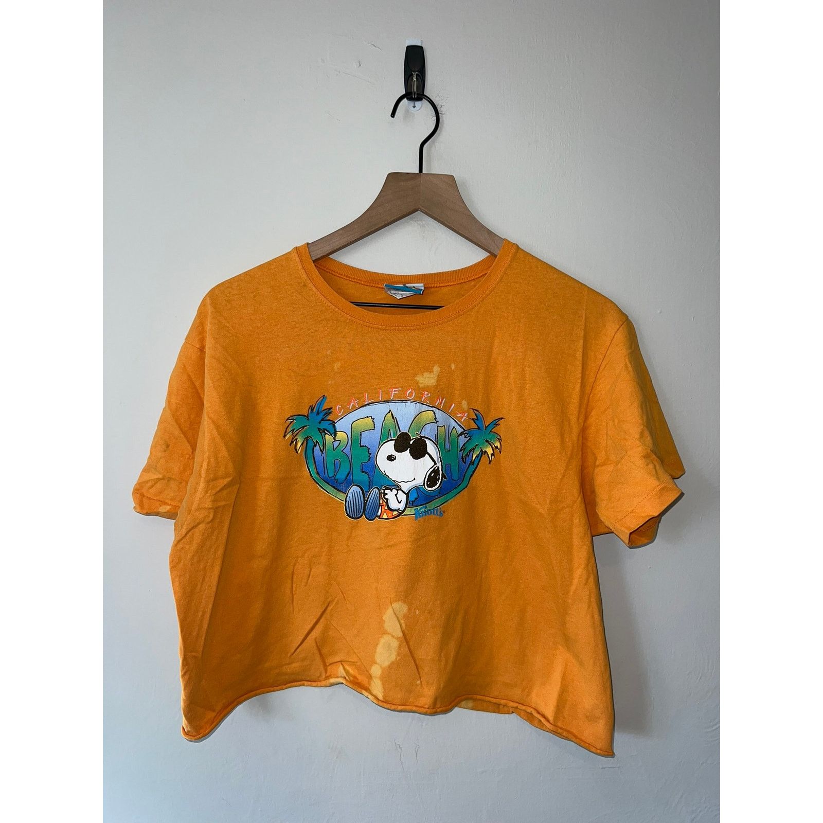 Vintage Vintage Womens Snoopy Crop Top Shirt Tee Beach Cartoon 90s L Size L / US 10 / IT 46 - 1 Thumbnail