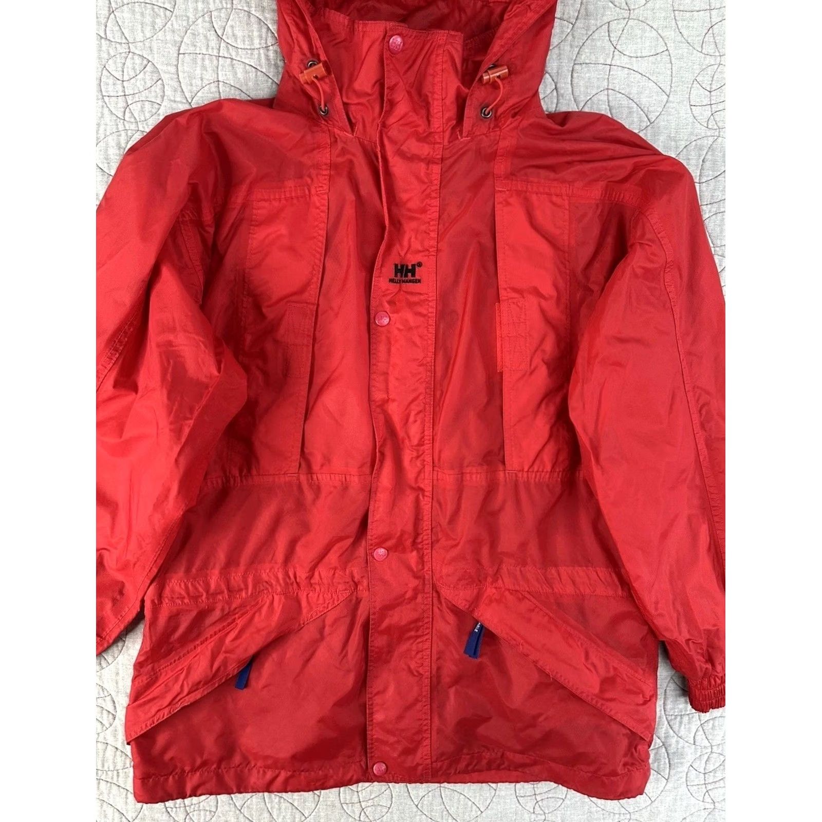 Helly Hansen VINTAGE Helly Hansen Helly Tech Red Rain Jacket Mens Medium Packable Hooded Lightweight Wind-Resistant Water Resistant 90s Retro Size US M / EU 48-50 / 2 - 3 Thumbnail