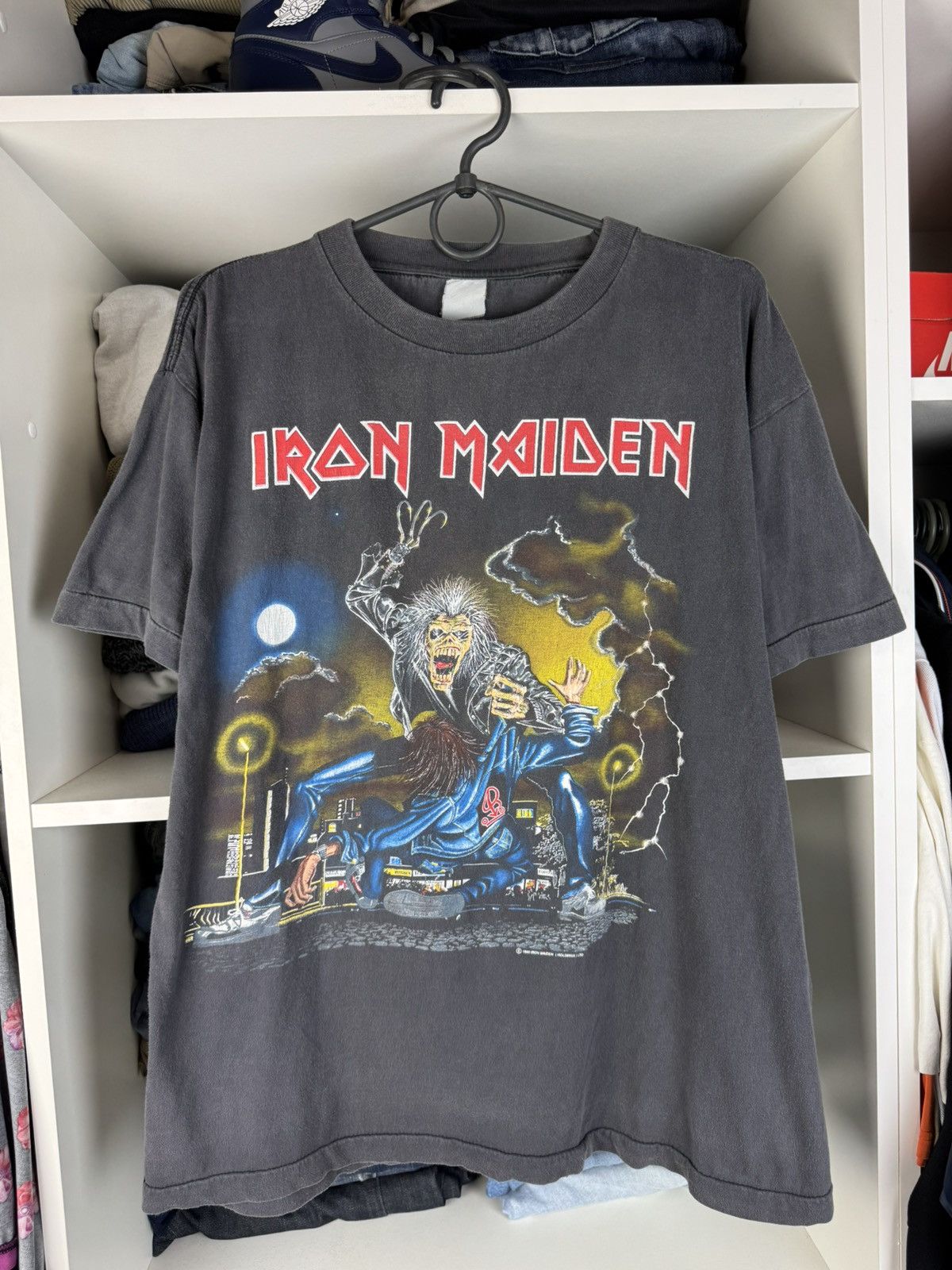 Band Tees Vintage Iron Maiden No Prayer On The Road Tour 1990 T-Shirt Size US L / EU 52-54 / 3 - 1 Thumbnail
