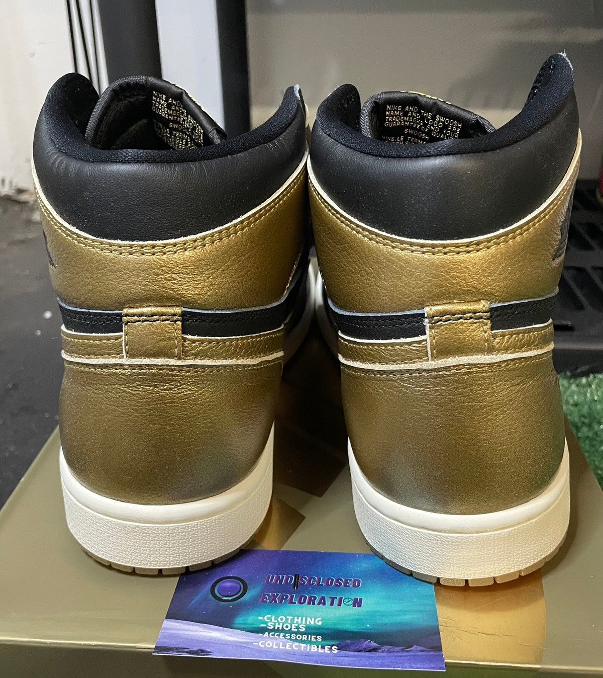 Jordan Brand Air Jordan 1 high black metallic gold Size US 8.5 / EU 41-42 - 5 Thumbnail