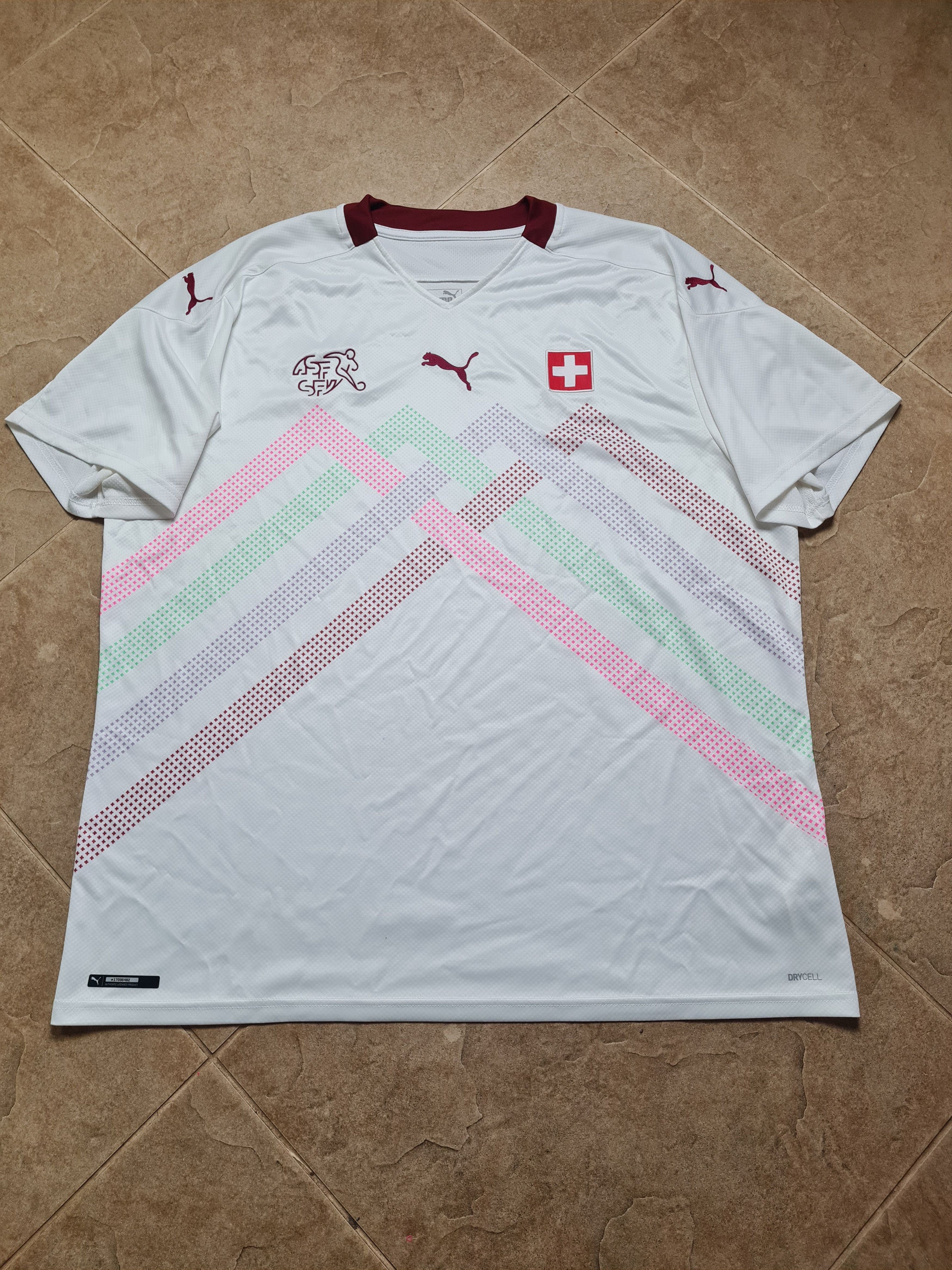 Puma SWITZERLAND 2020/2021 AWAY FOOTBALL SHIRT SOCCER JERSEY PUMA Size US XXL / EU 58 / 5 - 3 Thumbnail