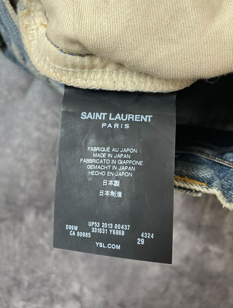 Saint Laurent Paris saint Laurent blue distressed denim pants. Size US 29 - 7 Thumbnail