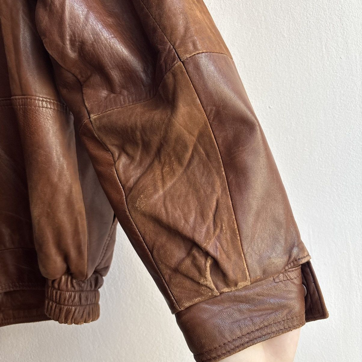 Vintage Vintage St.Michael Brown A-2 Leather Jacket Punk ERD Grunge Size US M / EU 48-50 / 2 - 5 Thumbnail