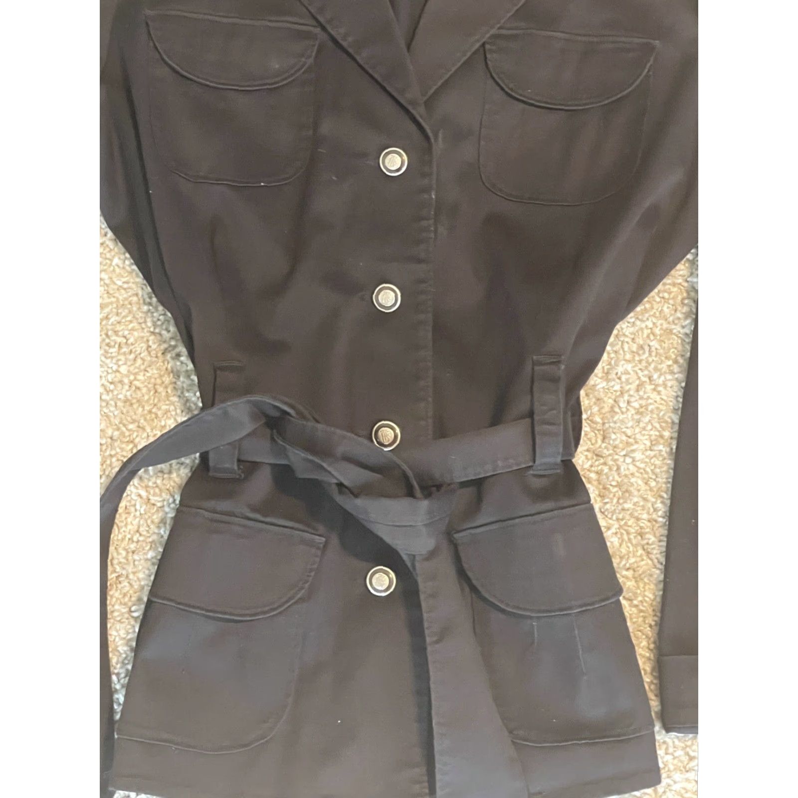 Tommy Bahama TOMMY BAHAMA Shirt Women's Size Medium Black 4 Button Long Sleeves Belt Size M / US 6-8 / IT 42-44 - 2 Thumbnail