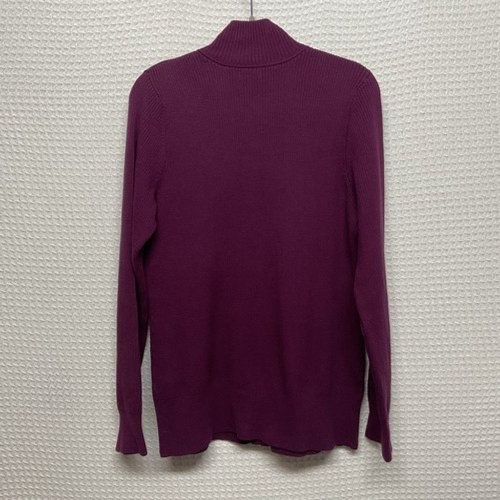 Eddie Bauer Eddie Bauer Raspberry Zip Ribbed Sweater Jacket Women XLT Size XL / US 12-14 / IT 48-50 - 8 Thumbnail