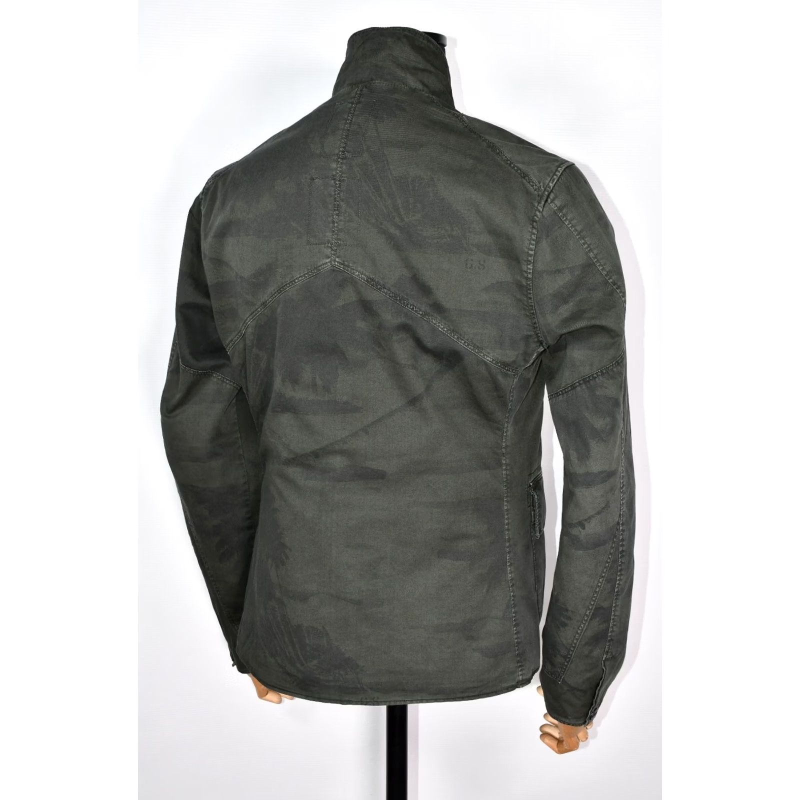 G-Star G-Star Raw Cargo Norris Palm Blazer Jacket Mens L Green Cotton Solid Button Casual 100% Cotton Vintage No Size 40R - 4 Thumbnail