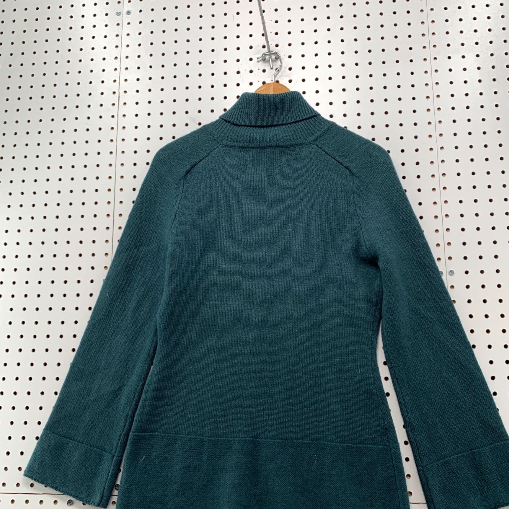 Vintage VINTAGE Marisa Christina Merino Wool Sweater Womens S Green Turtleneck Tight-Knit Long Sleeve 90s Size S / US 4 / IT 40 - 2 Thumbnail