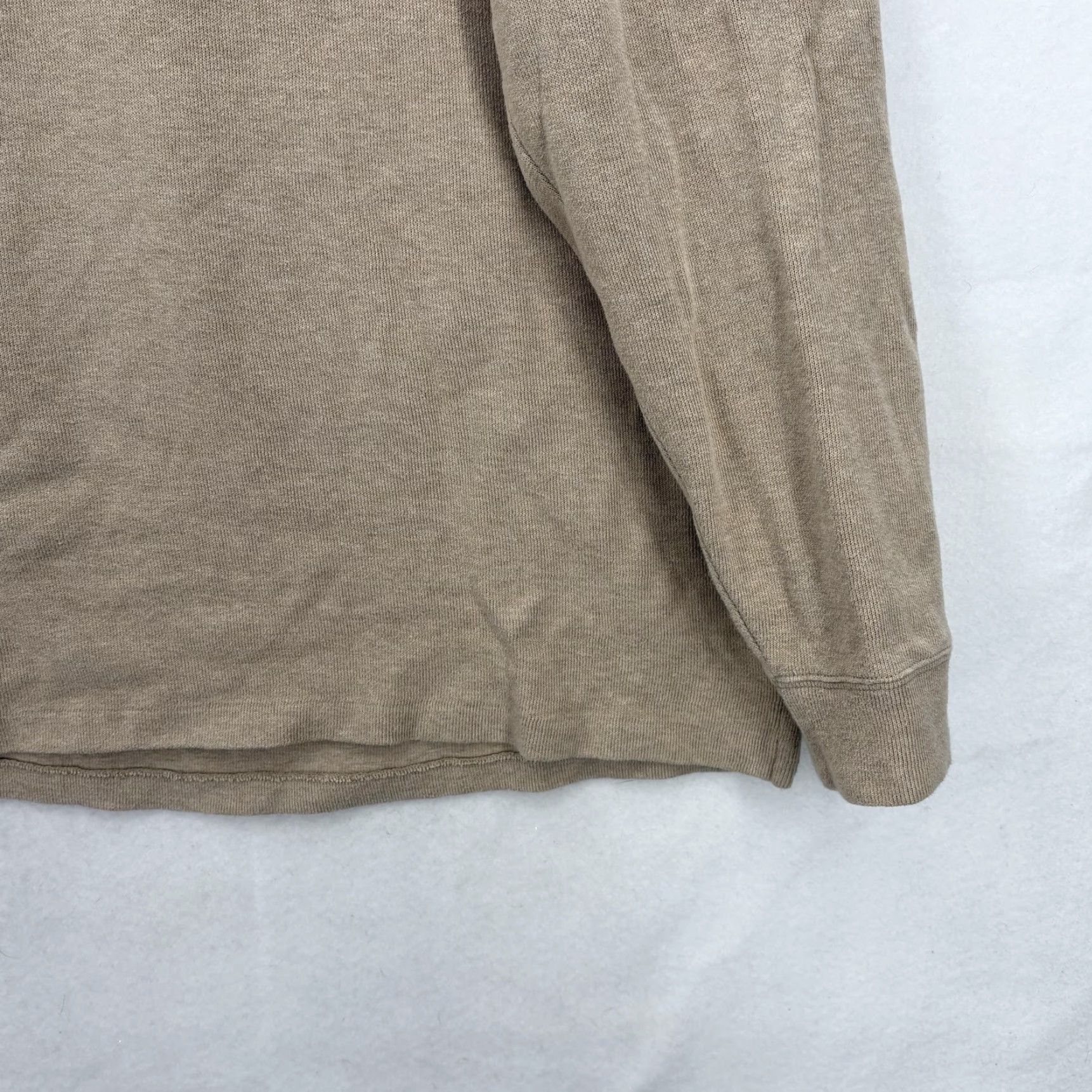 Polo Ralph Lauren VINTAGE Polo Ralph Lauren Sweater Mens 2XLT Beige Cotton 1/4 Zip Mock Neck Pullover Size US XXL / EU 58 / 5 - 3 Thumbnail