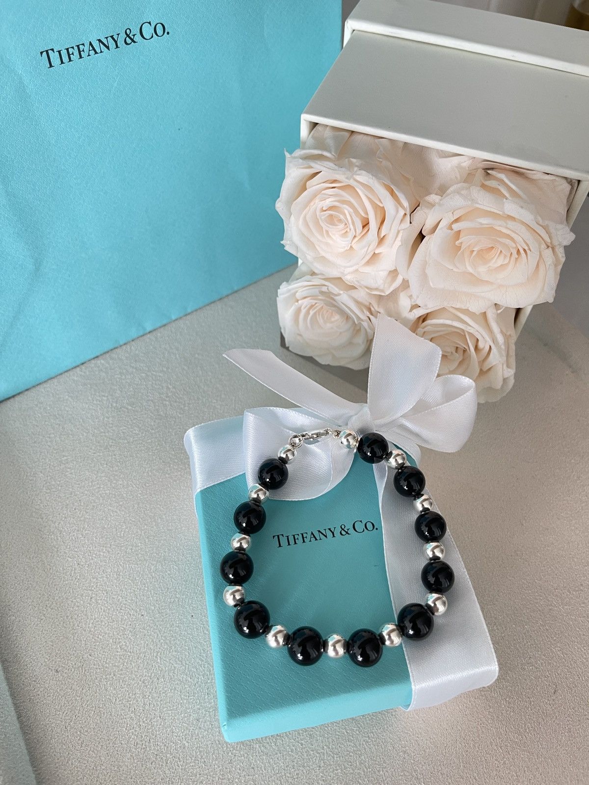 Tiffany & Co. Tiffany & Co. Black Onyx Silver Bracelet 10 mm Sz 8” in NEW Size ONE SIZE - 15 Thumbnail