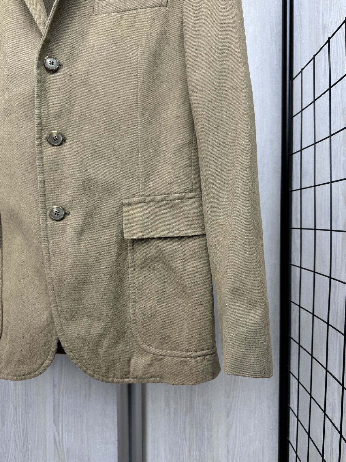 Polo Ralph Lauren Polo Ralph Lauren made in Italy beige 3 button blazer cotton Size 38R - 8 Thumbnail