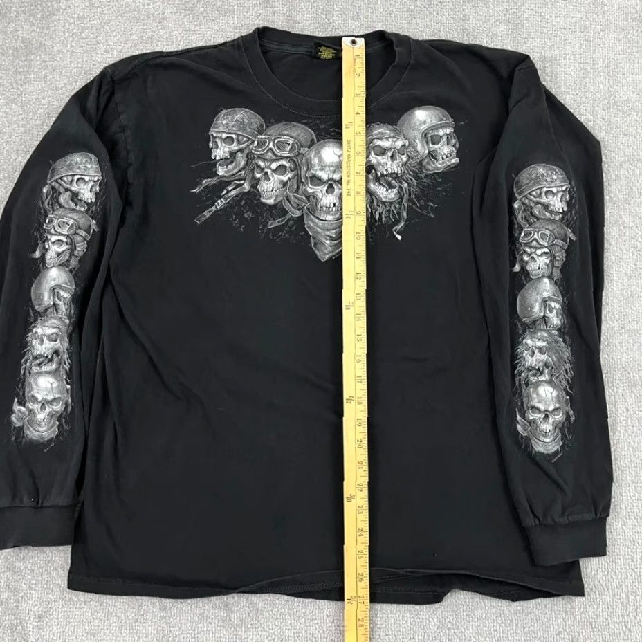Vintage VINTAGE Hot Leathers Skull Skeleton Graphic T-Shirt Mens XL Black Grunge Punk Y2K Style Size US XL / EU 56 / 4 - 6 Thumbnail